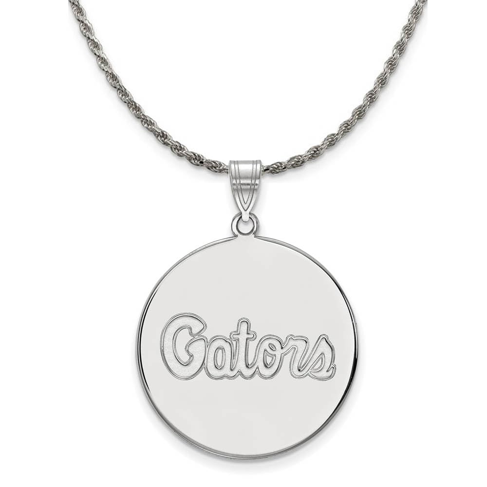 Florida Gators XL Disc Pendant Necklace - Sterling Silver for Game Day