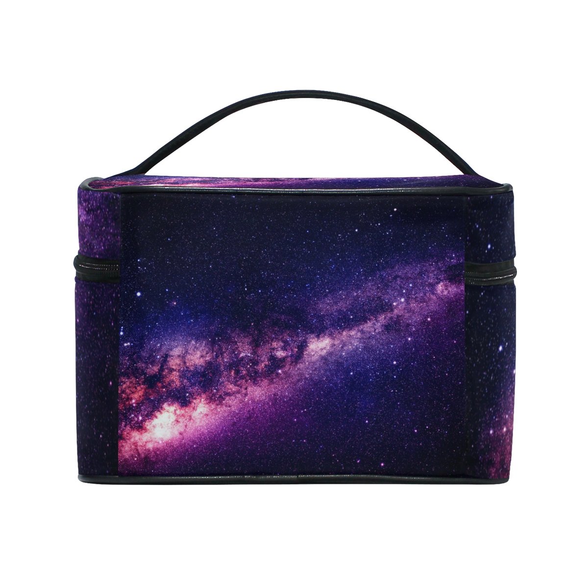 Stylish Lorikeet Galaxy with Stars Cosmetic Bag - Waterproof Travel Makeup Train Case & Storage Organizer for Women | Perfect for Travel, Gym, and Daily Essentials