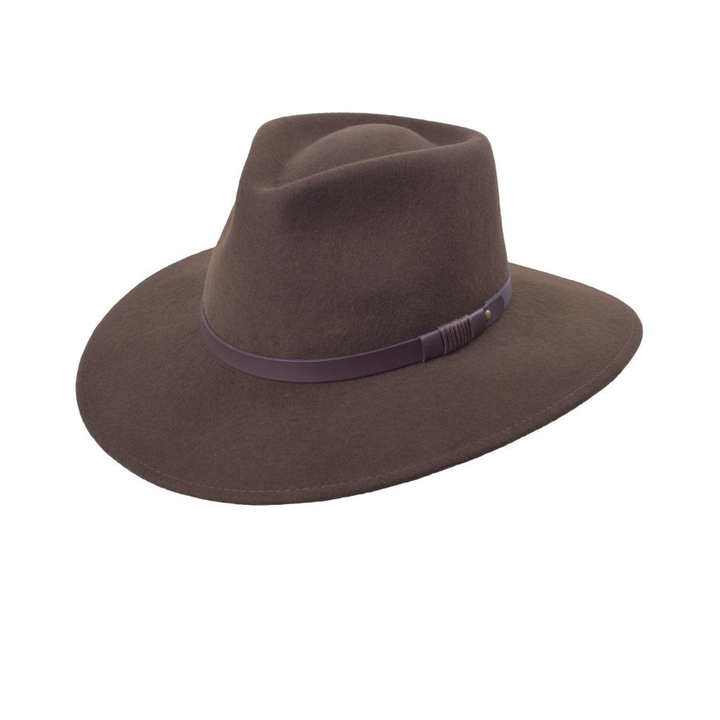 Premium Australian Outback Hat in Chocolate Brown - Stylish & Durable Sun Protection for Outdoor Adventures, Hiking, and Travel