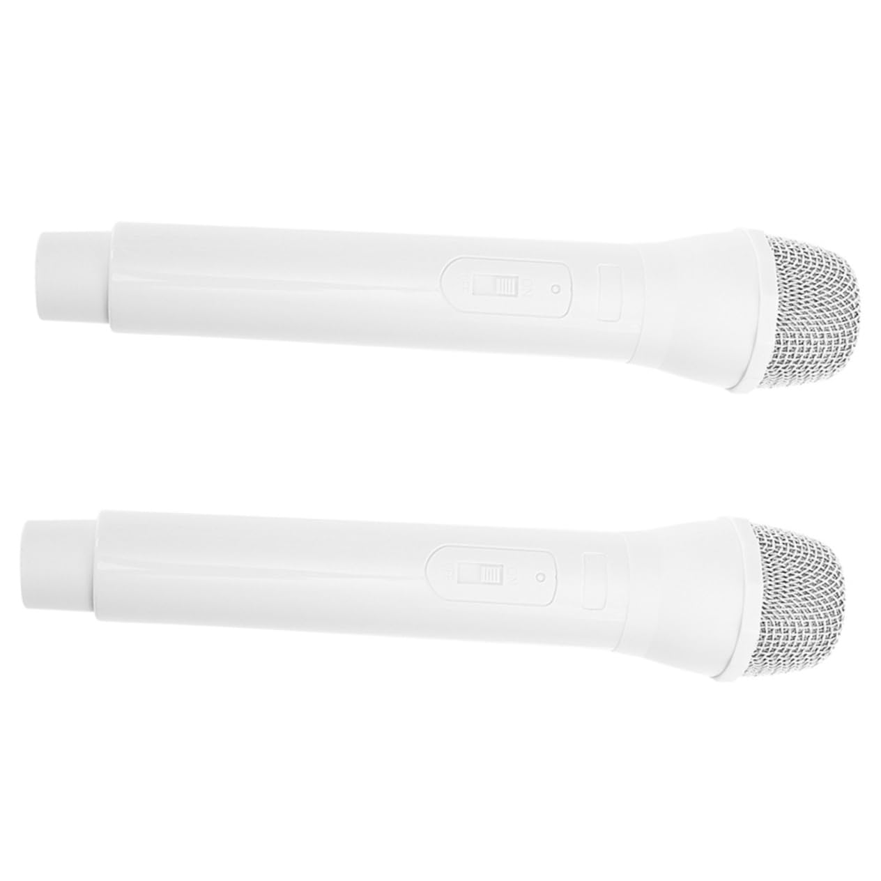 BCOATH 2-Pack Realistic Toy Microphone Set for Kids - Fake Simulation Microphone Accessory for Gaming, Karaoke & Role Play - Perfect for Pretend Play, Singing & Streaming (Black)