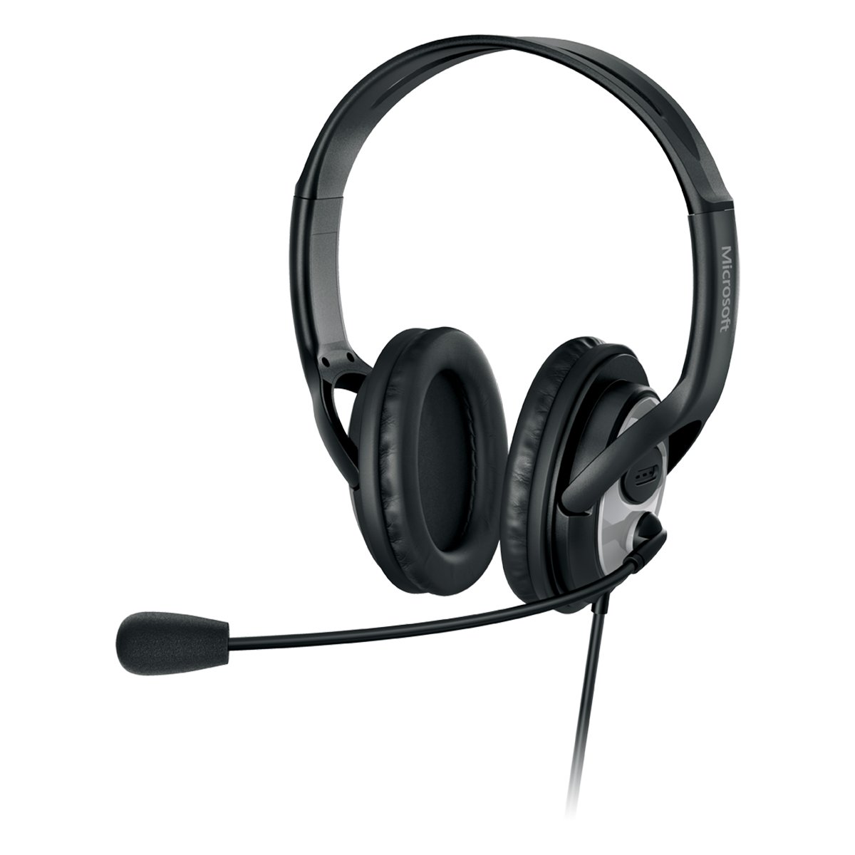 Microsoft LifeChat LX-3000 Stereo Headset (JUG-00013) - Noise-Cancelling Microphone, Plug & Play USB Headphones for PC/Laptop - Perfect for Office Calls, Gaming & Online Meetings