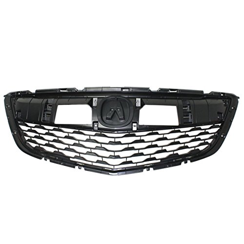 CAPA 14 15 16 MDX Front Bumper Grille Assembly - Dark Gray Paintable Plastic Replacement Part for Acura MDX SUV (2014-2016 Models) - Perfect for Car Restoration & Customization Projects