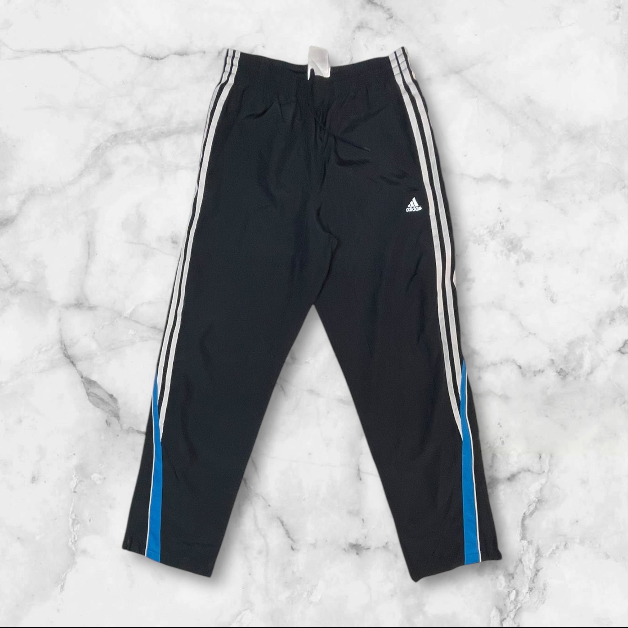 Adidas Vintage Trackpants - Baggy Nylon Joggers with Waterproof Jacket Material - Size Small - #8815 - Perfect for Casual Wear, Street Style & Gym Workouts