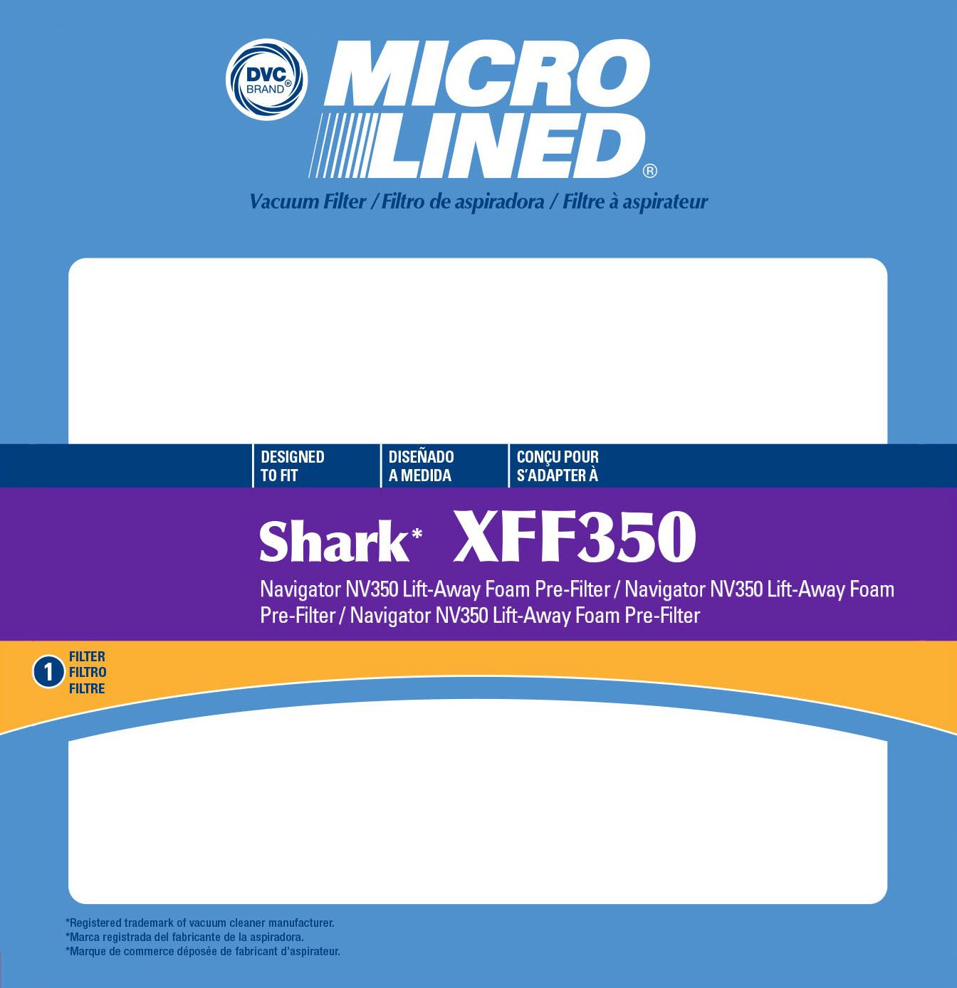 Shark XFF350 Navigator Lift-Off NV350 Replacement Pre Filter - Compatible with Shark Vacuums for Pet Hair, Dust, and Allergens - Perfect for Home Cleaning and Maintenance