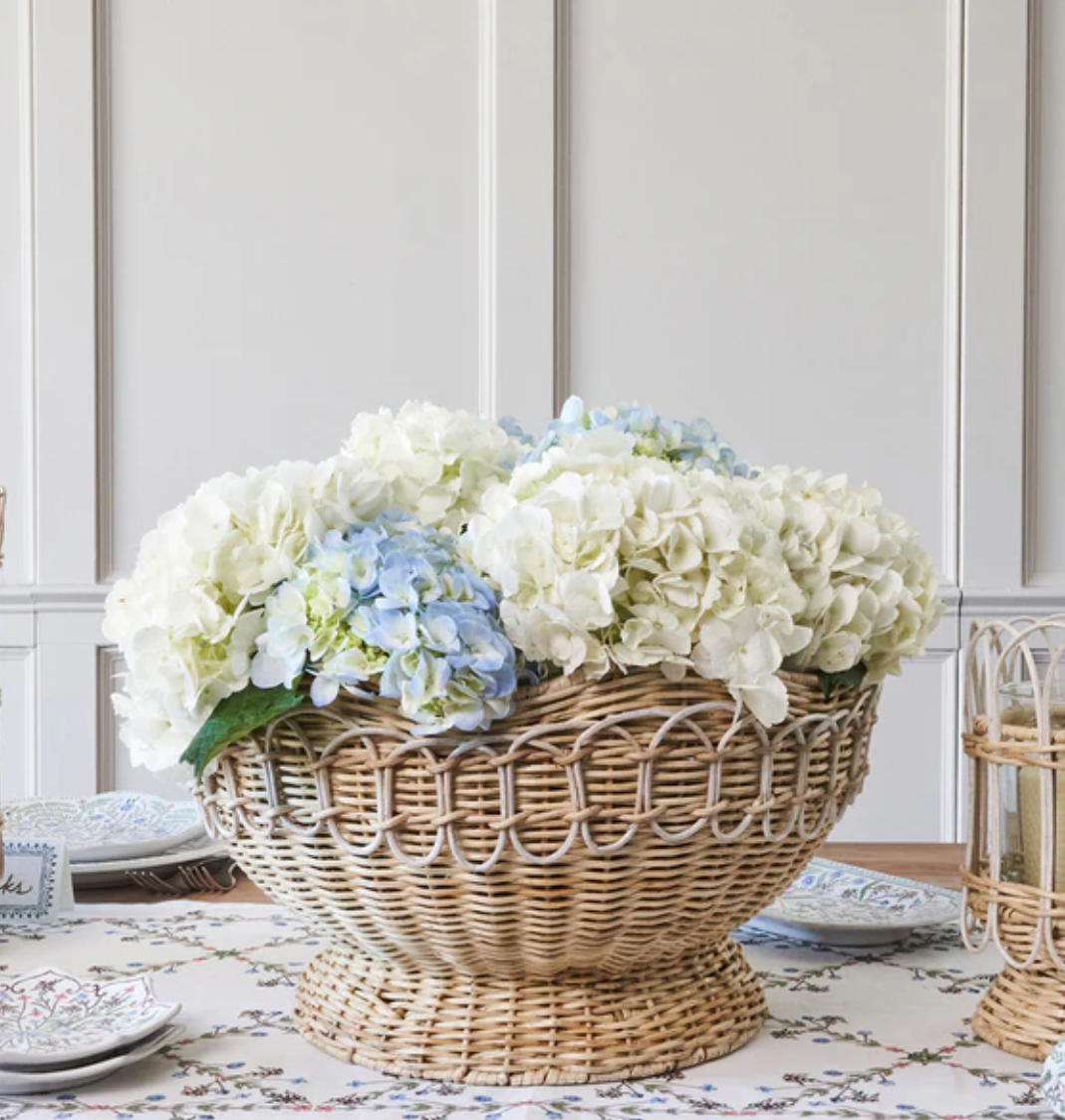 Juliska Provence Rattan 15-Inch Whitewashed Serving Bowl - Perfect for Farmhouse Dining, Rustic Kitchen Decor & Entertaining Guests