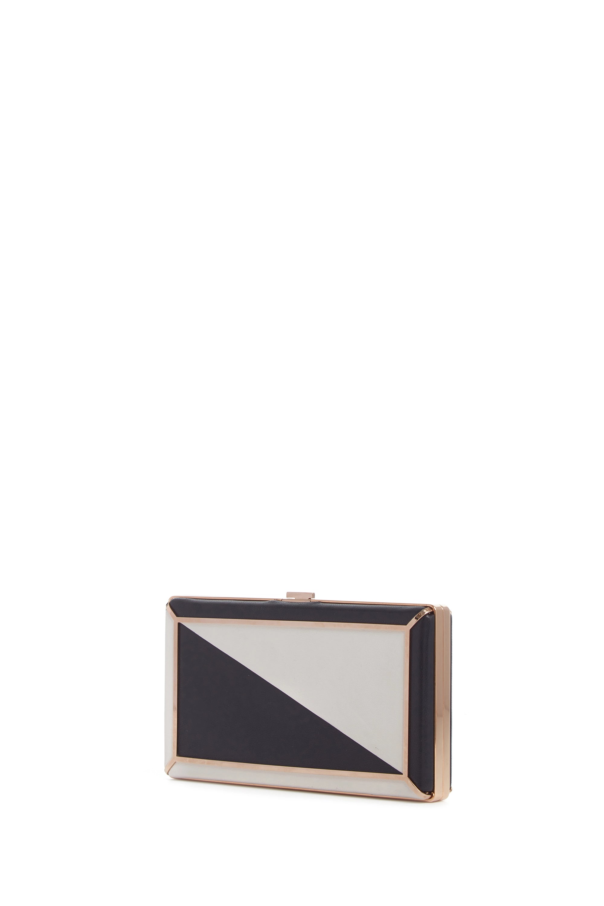 Luxury Callas Clutch Bag in Navy & Ivory Nappa Leather - Elegant Women's Evening Clutch for Parties, Weddings & Special Occasions