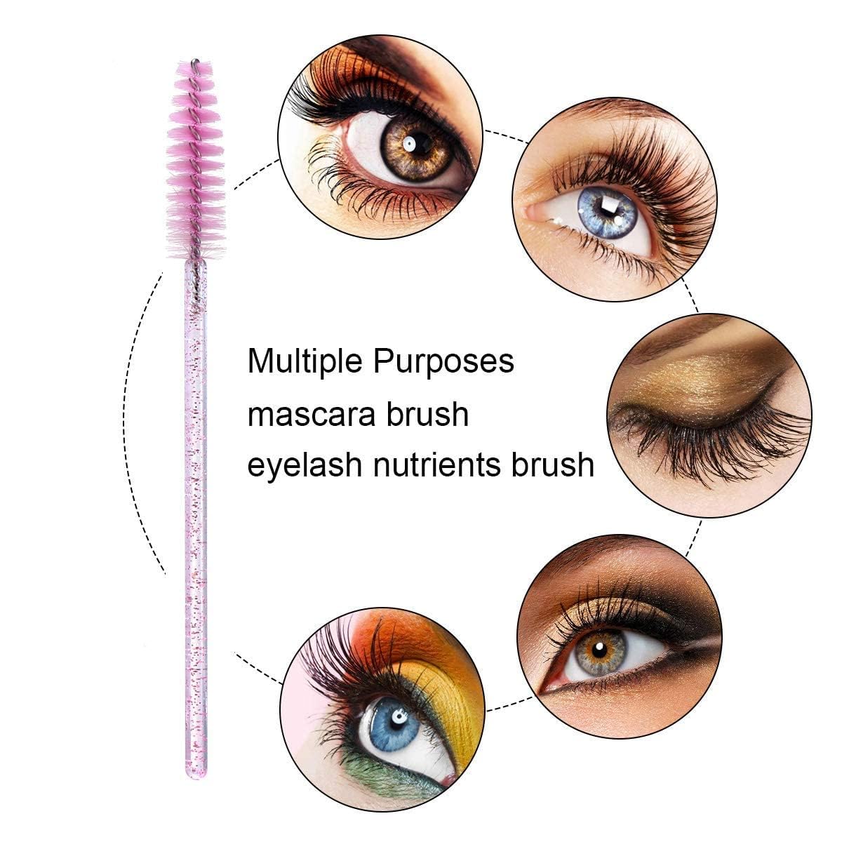 COSLUXE Disposable Mascara Brushes - 30 Pack of Eyelash Extension Wands, Mascara Applicators & Eyebrow Brushes for Professional Makeup Artists & DIY Lash Extensions at Home