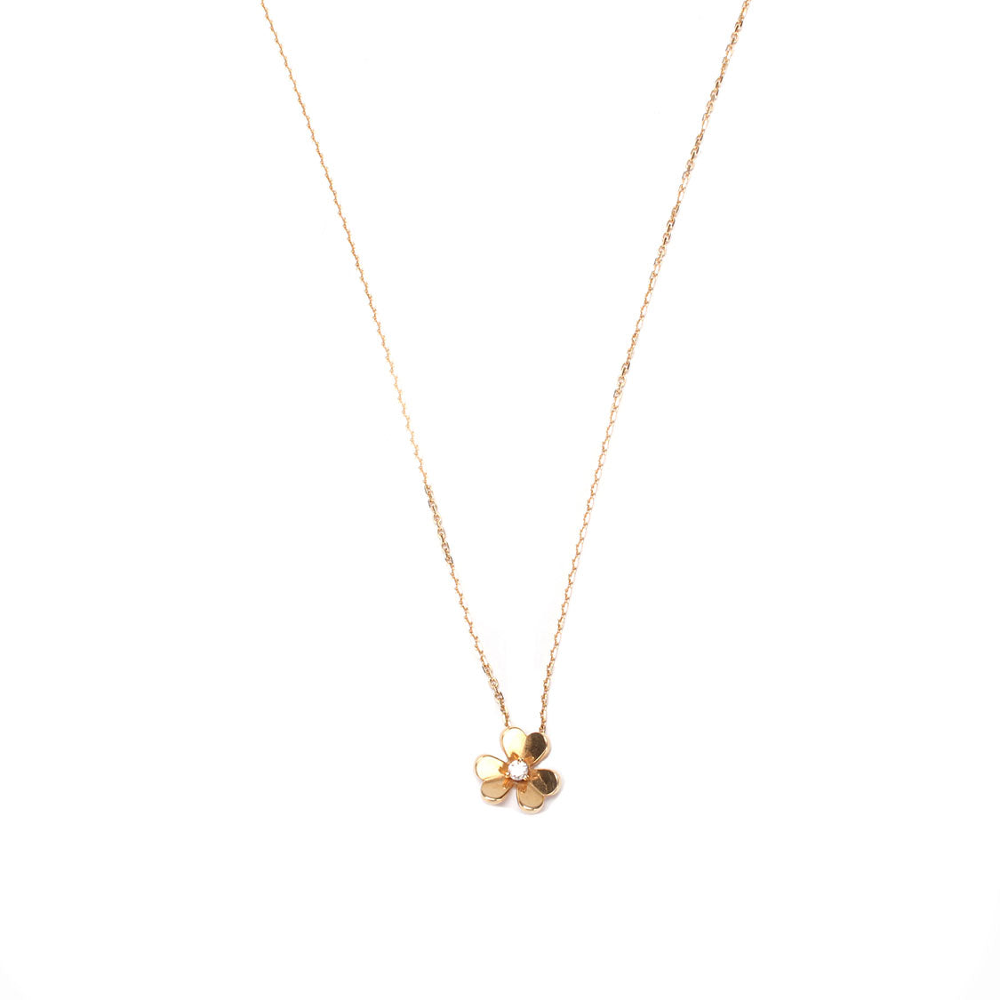 18K Gold Mini Frivole Pendant Necklace for Women - Elegant Rose Petal Design, Perfect for Weddings, Anniversaries & Everyday Luxury Jewelry Gifts