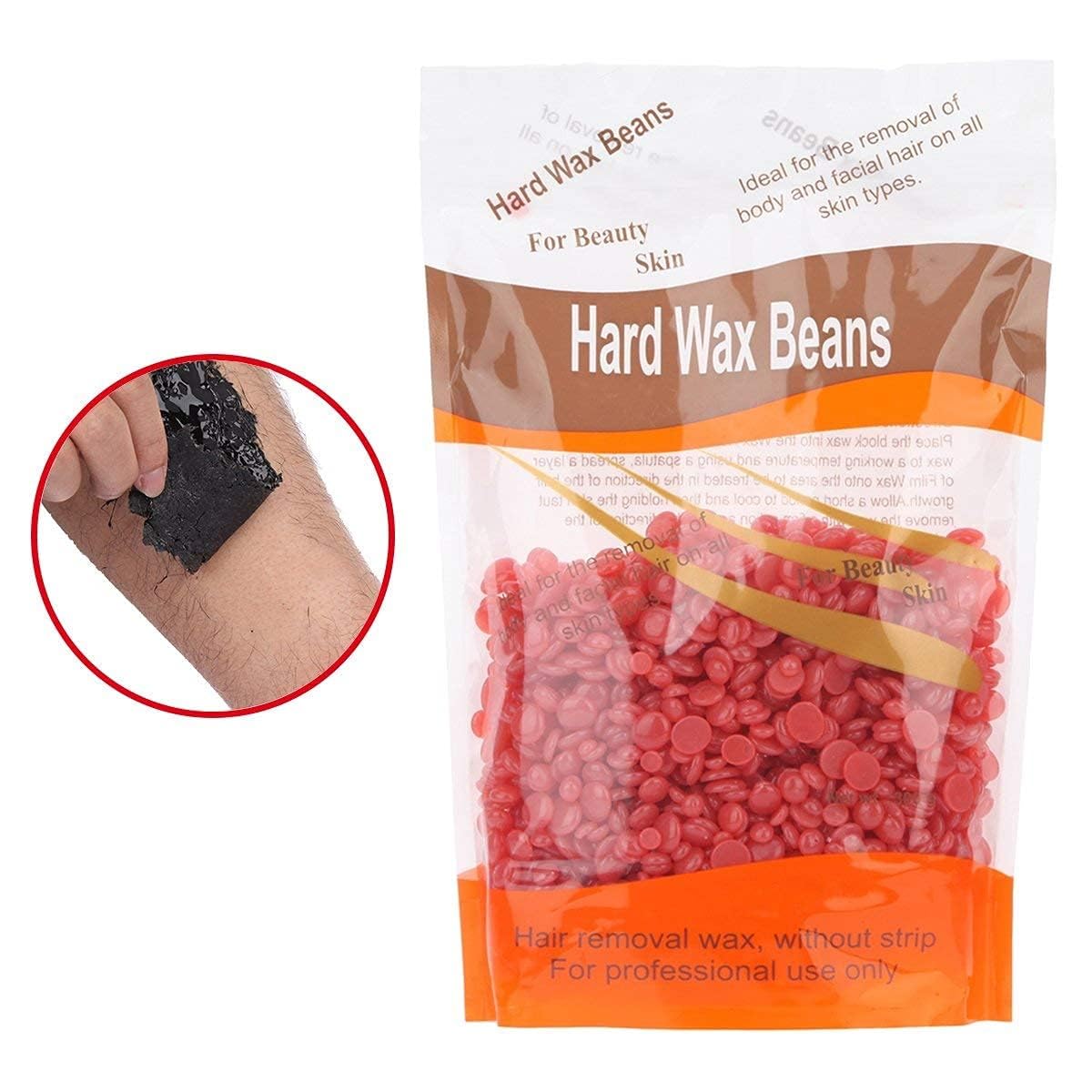 Painless Hard Wax Beans for Hair Removal - Brazilian Wax Kit for Face, Eyebrows, Back, Chest, Bikini & Legs | At-Home Waxing Solution (100g) - Perfect for Salon-Quality Hair Removal & Smooth Skin Care