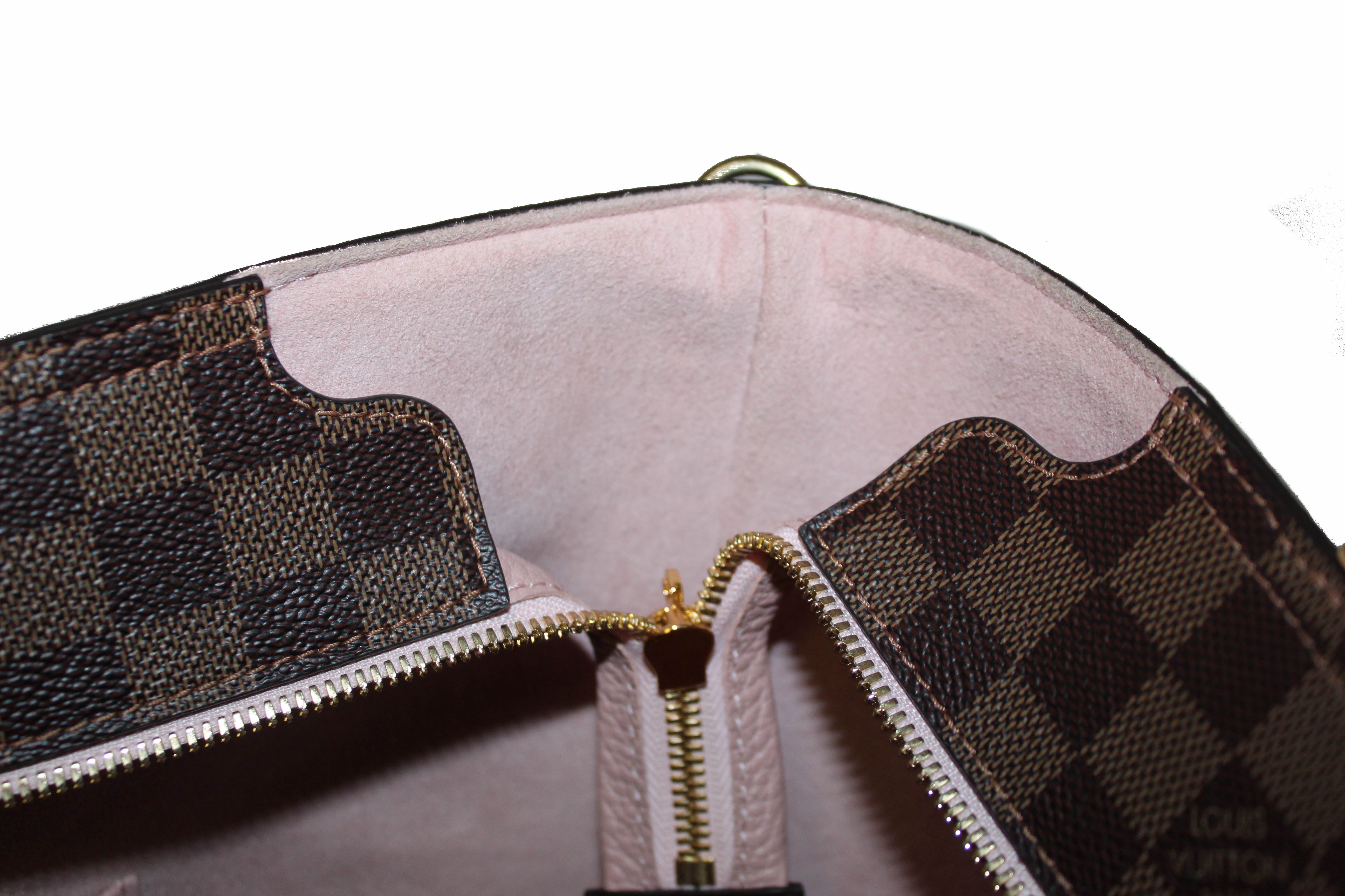 Authentic Louis Vuitton Damier Ebene Pink Jersey Tote Shoulder Bag for Women - Luxury Designer Handbag for Work, Travel & Everyday Use