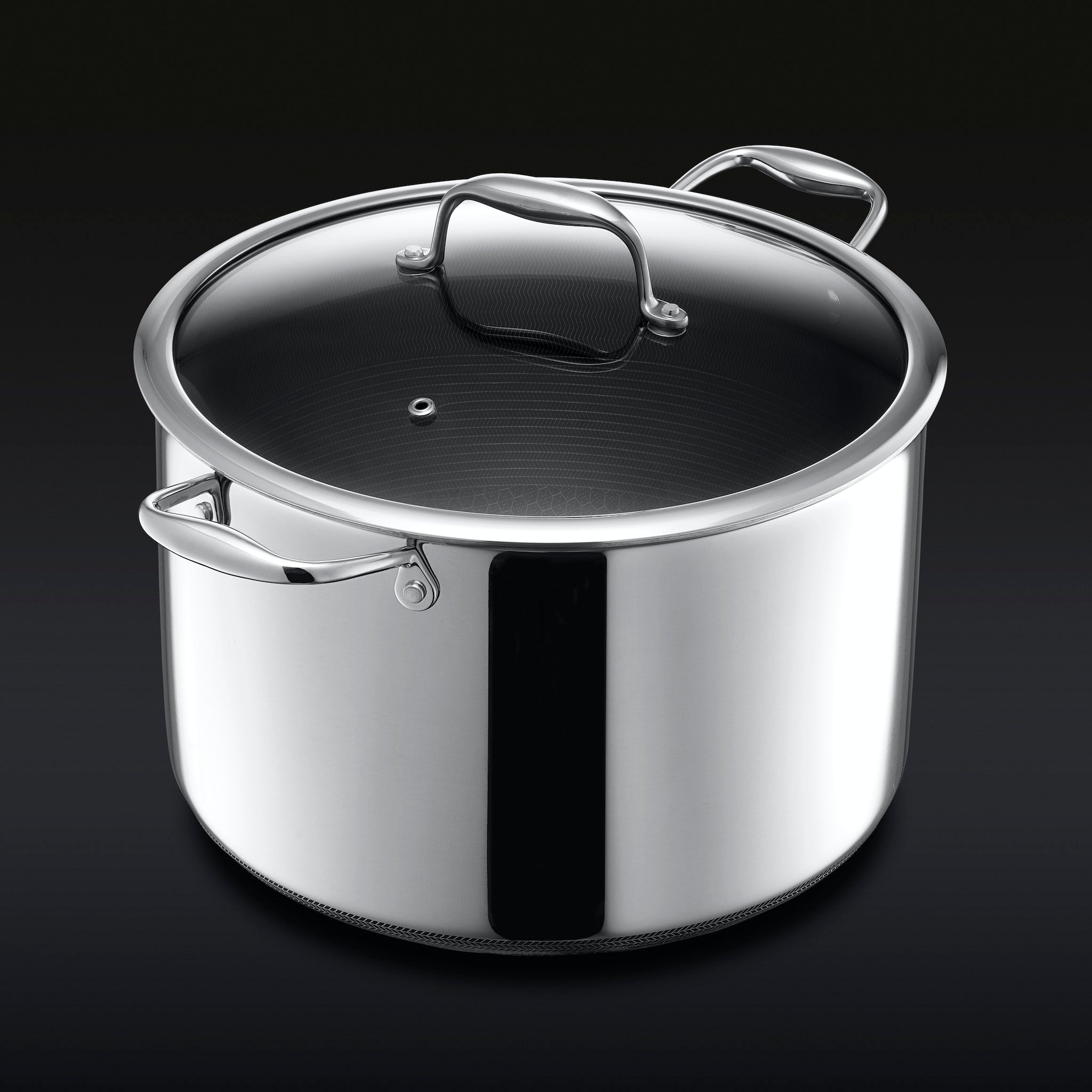 10L Hybrid Cooking Pot with Lid - Durable Stainless Steel & Non-Stick Interior for Boiling, Steaming & Slow Cooking - Perfect for Home Kitchen, Camping & Outdoor Adventures