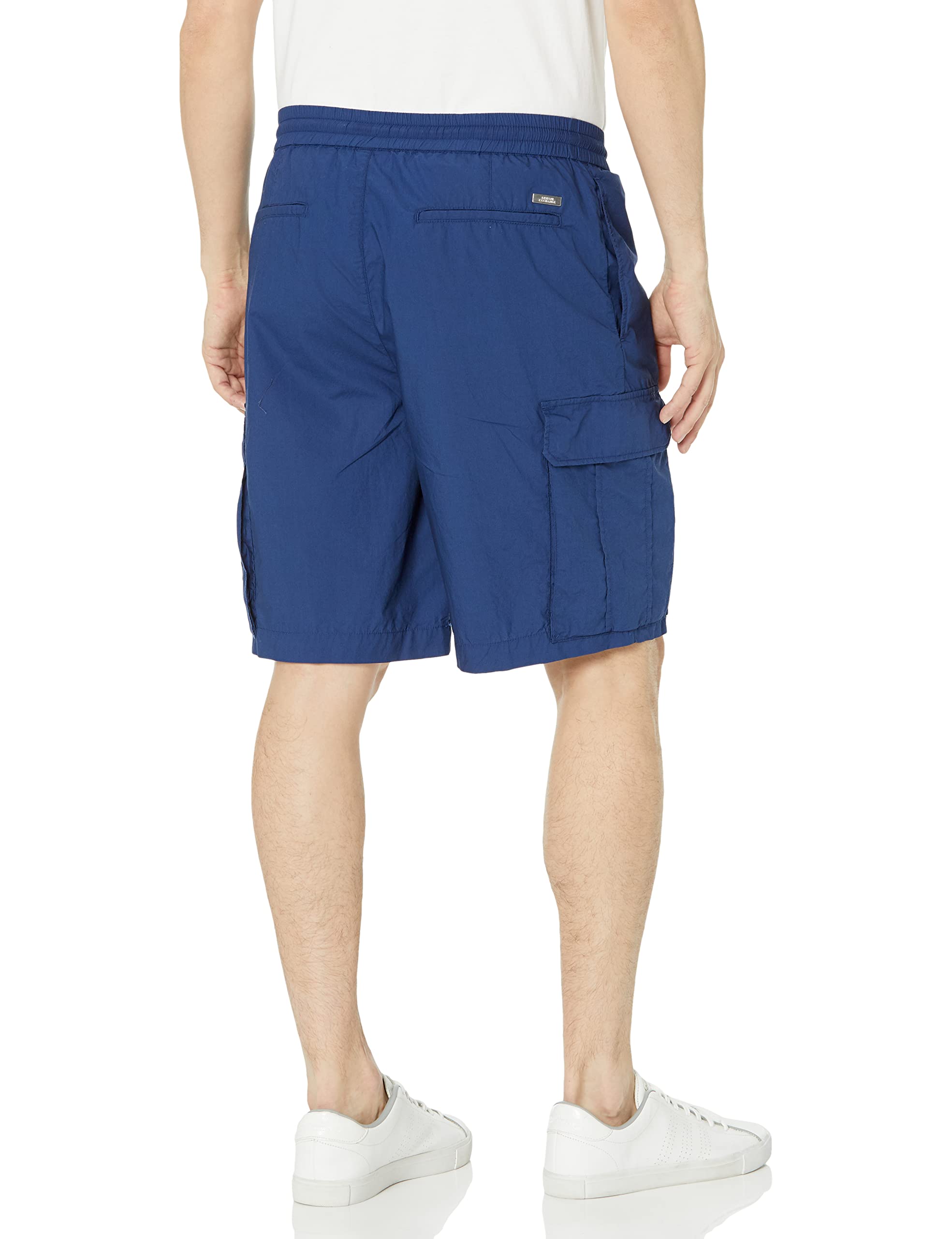 Armani Exchange Men's Woven Logo Cargo Shorts with Drawstring Waist & Pockets | Casual Summer Wear, Gym, Beach, and Street Style Outfits