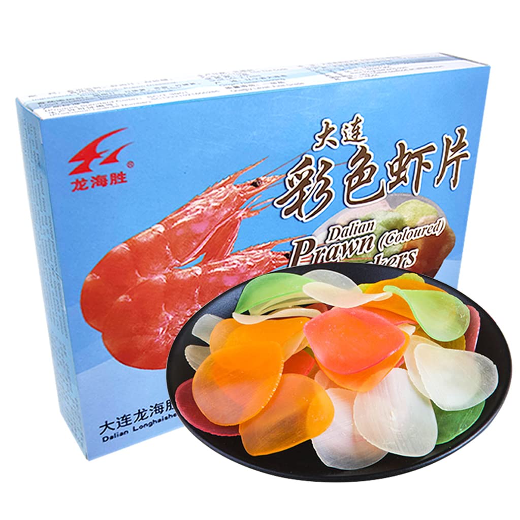 JTEDZI Uncooked Prawn Chips 6.35 oz / 180g - Colorful Shrimp Snack, Crunchy Prawn Crackers, Asian Style Shrimp Chips for Adults & Kids (Multi-Color Pack) - Perfect for Parties, Movie Nights & Snack Time