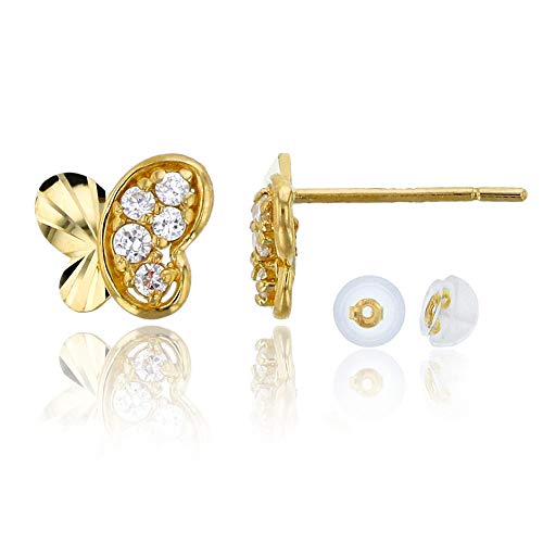 CZ Heart Butterfly-8mm