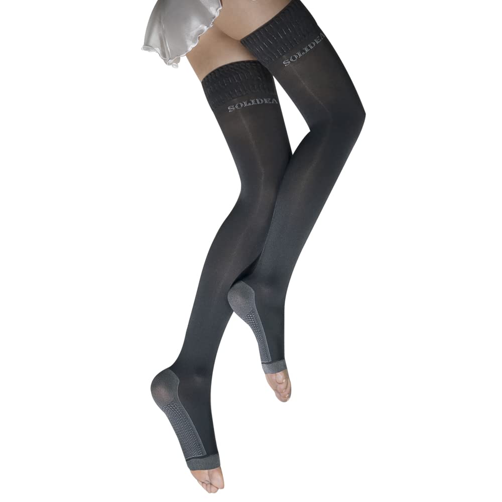Solidea Night Wellness Compression Socks for Women - Black, Size M-2 - Improve Circulation & Reduce Swelling for Better Sleep & Travel Comfort