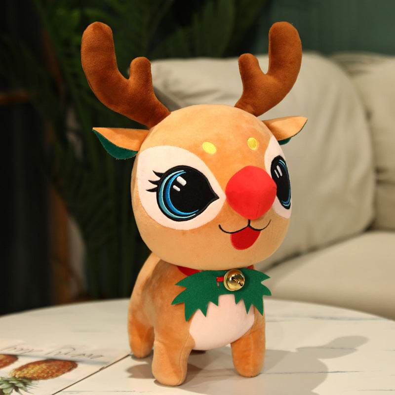 Merryland Santa and Reindeer Plush Stuffed Animals - Soft Christmas Plush Toys for Kids, Holiday Decorations & Gift Giving