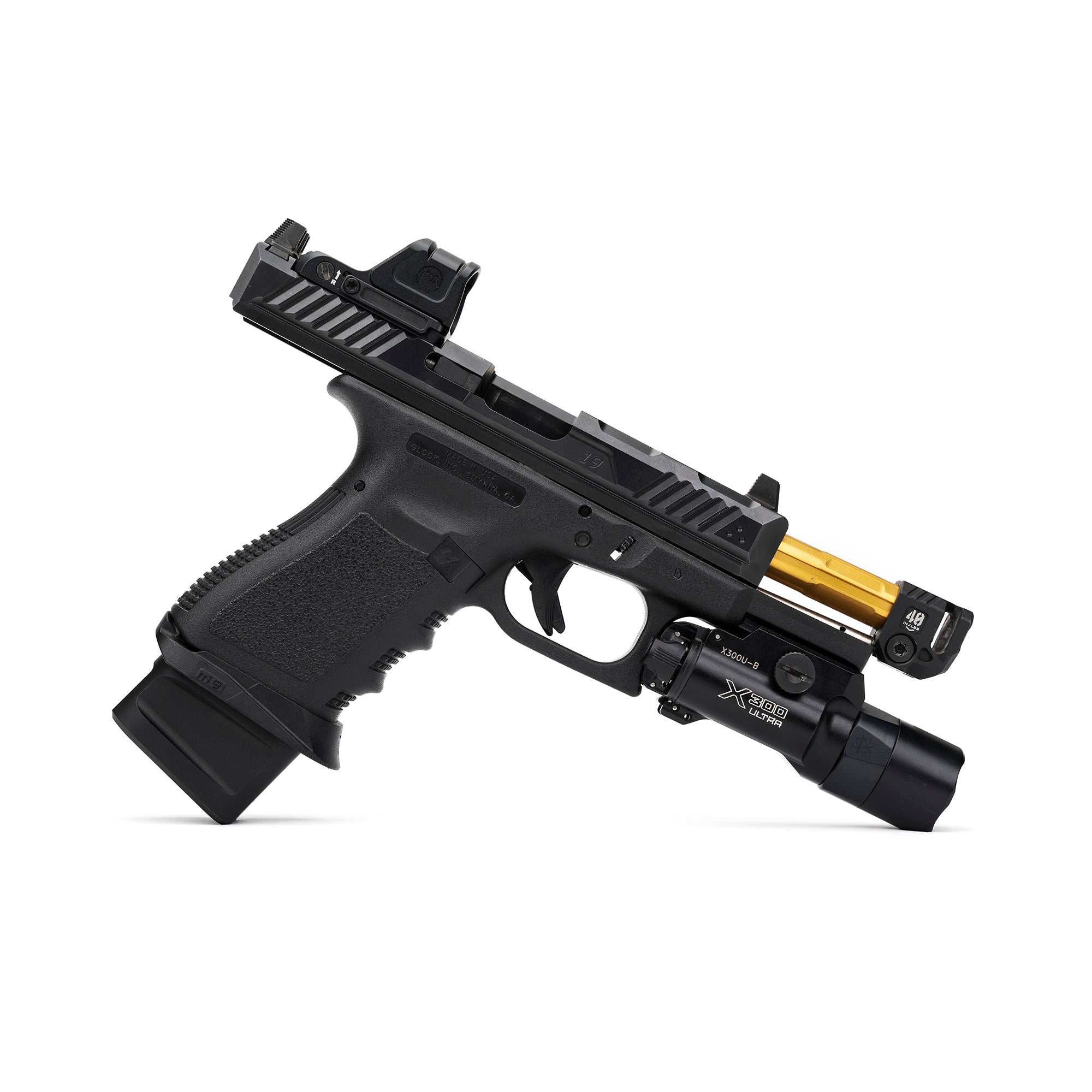 Strike Micro Threaded Barrel Comp QUAD - High-Performance Muzzle Brake for Pistols & Rifles | Perfect for Competitive Shooting & Range Training