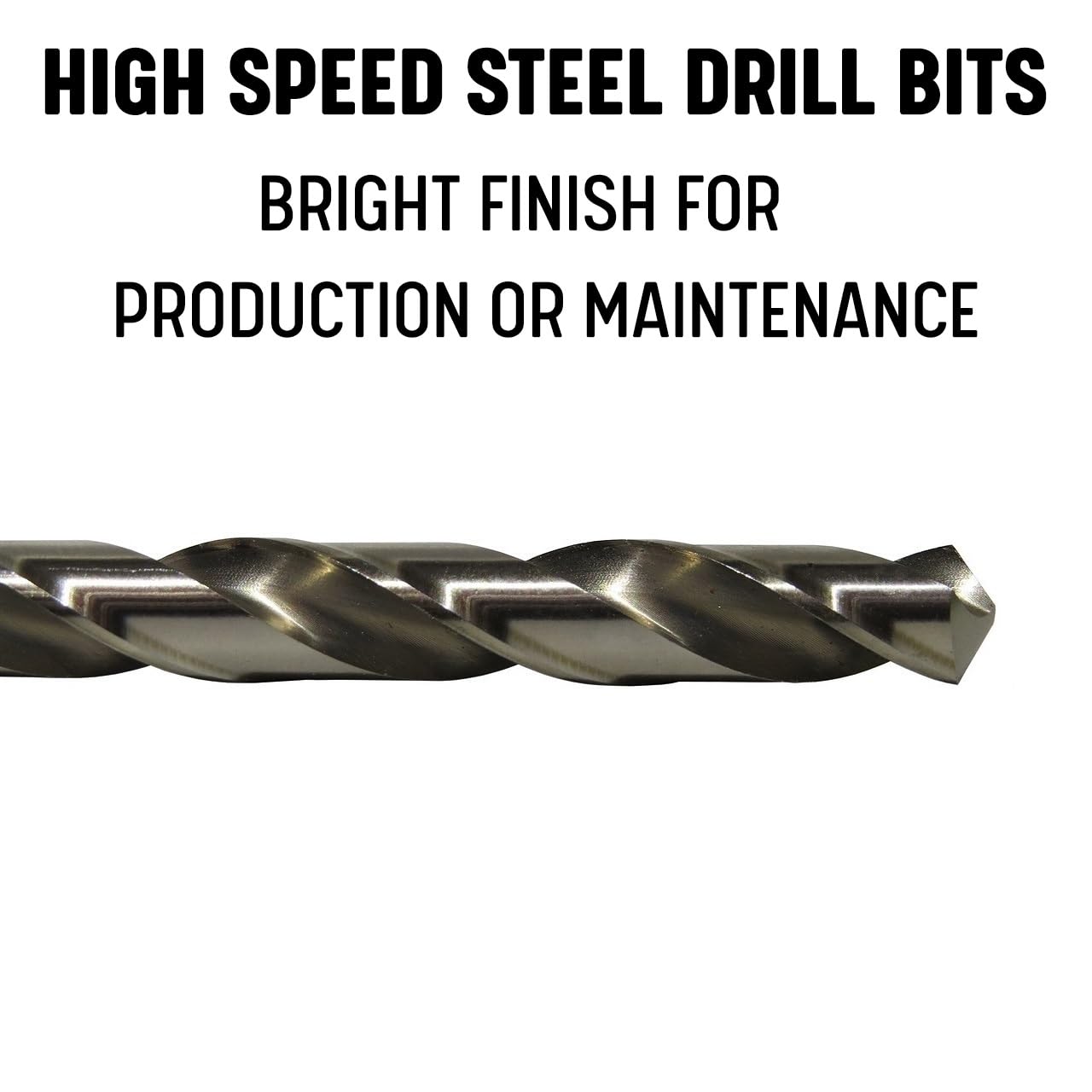 High Speed Steel Drill Bit Set - 12 Pack for Metal & Woodworking