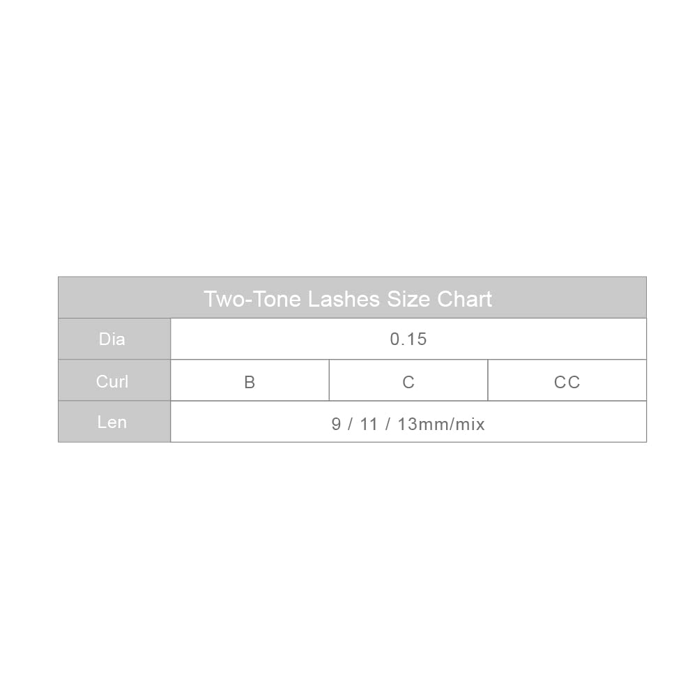 Two-Tone Eyelash Extensions 0.15 CC 11mm - Red Lash Tray with 16 Rows | Perfect for Volume Lashes, Professional Salons & DIY Lash Artists