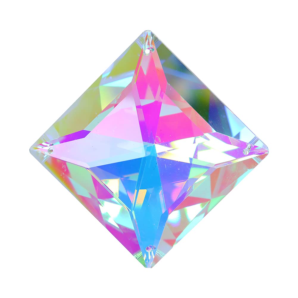 Winnereco Hanging Crystal Prism Rainbow Maker - Sun Catcher Chandelier Pendant Decor for Window, Garden & Home Decoration - Creates Beautiful Rainbows in Living Room, Bedroom or Nursery