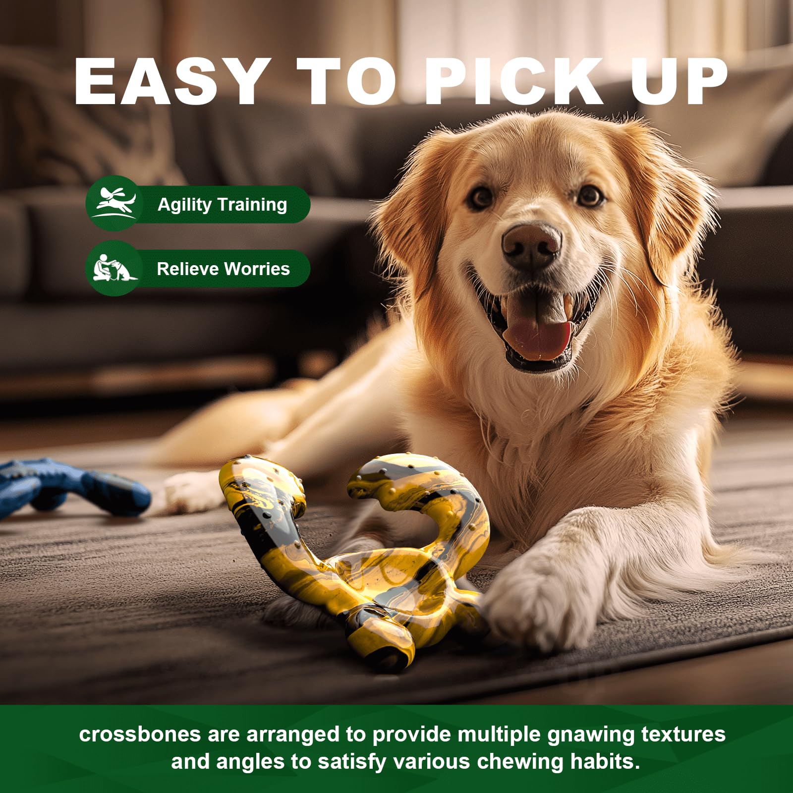 Durable Nylon Dog Chew Toy for Aggressive Chewers - Tough Interactive Teething Bone with Real Bacon Flavor for Medium Breeds | Keeps Dogs Entertained | Perfect for Christmas, Birthday Gifts & Daily Playtime at Home or Outdoors
