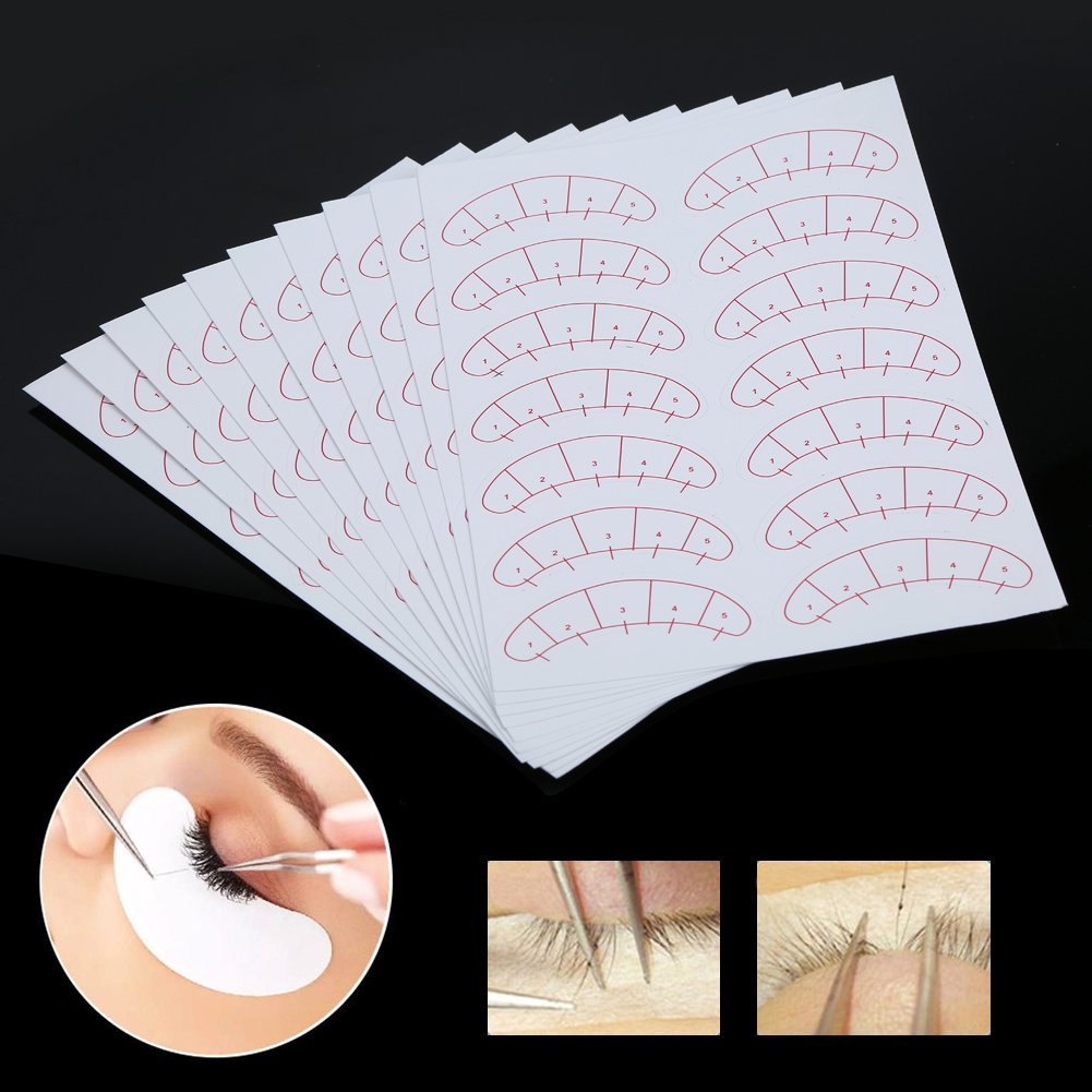 140 PCS Eyelash Extension Adhesive Stickers - Self-Adhesive Lash Isolation Pads & Positioning Patches for Professional Eyelash Extension Training - Perfect for Salon, Home Use & DIY Lash Artists