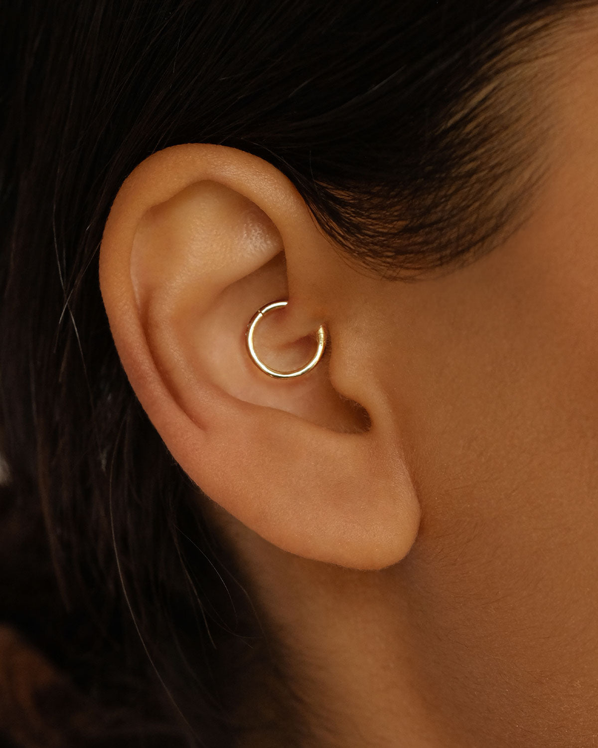 14K Solid Gold Daith Cartilage Earrings for Women - Hypoallergenic Body Jewelry for Pierced Ears - Perfect for Everyday Wear, Special Occasions & Gifts