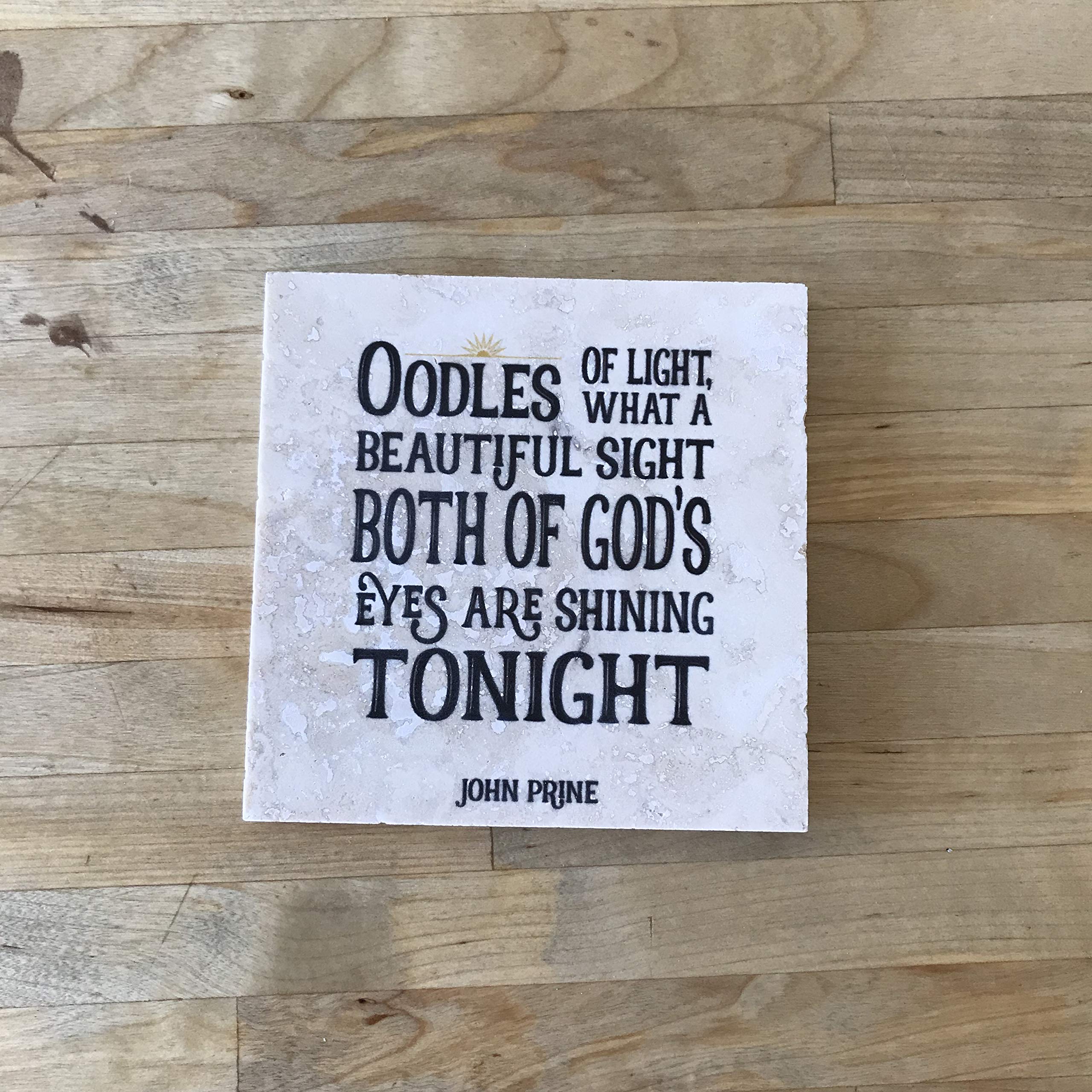John Prine Lyrics Coasters - Set of 4 Drink Coasters for Coffee, Beer & Wine - Perfect for Home Bar, Office & Gifts
