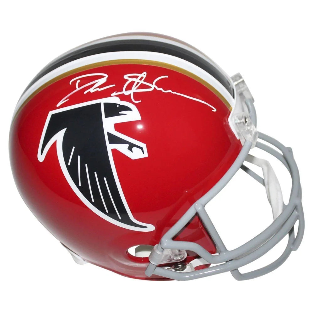 Authentic Deion Sanders Signed Atlanta Falcons Throwback Helmet with JSA COA - Perfect for NFL Memorabilia Collectors & Sports Fans Display