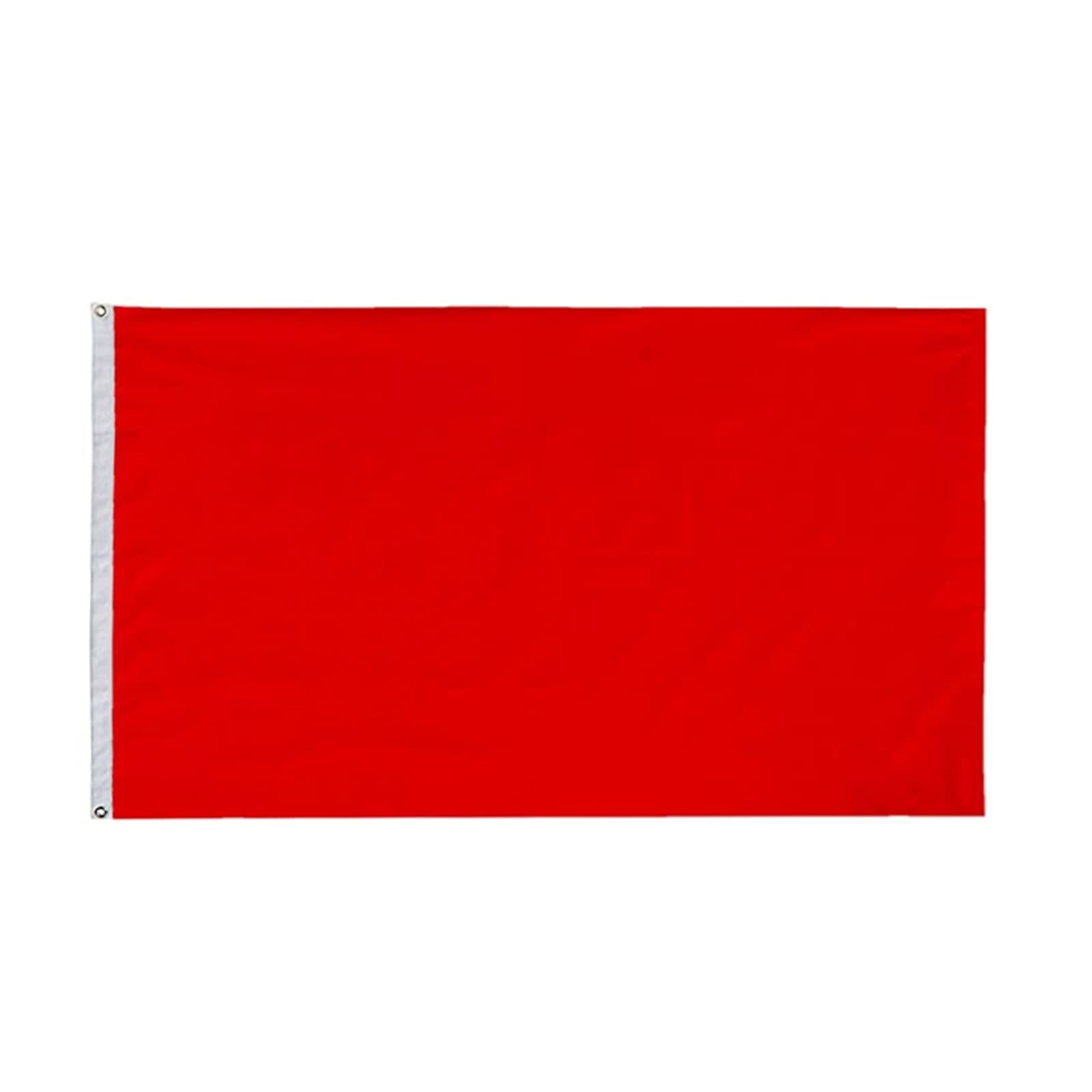 2-Pack 3x5 Ft Solid Red Polyester Blank Flags with Brass Grommets - Perfect for Parades, Sporting Events & Patriotic Decorations