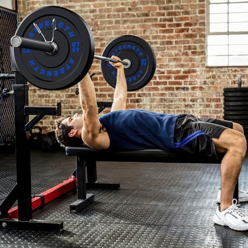XDDIAS Olympic Bumper Plates Set - 2-Inch Rubber Weight Plates with Steel Insert for Weightlifting, CrossFit & Strength Training - Sold as Single, Pairs or Full Sets - Perfect for Home Gym, Commercial Gym & Powerlifting Workouts