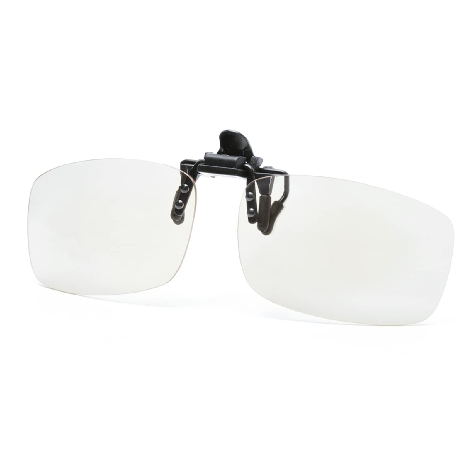 Blue Light Blocking Clip On Reading Glasses - Flip Up Magnifying Lenses for Men & Women (2.00 Strength, Clear) - Perfect for Computer Work, Reading & Screen Time Protection