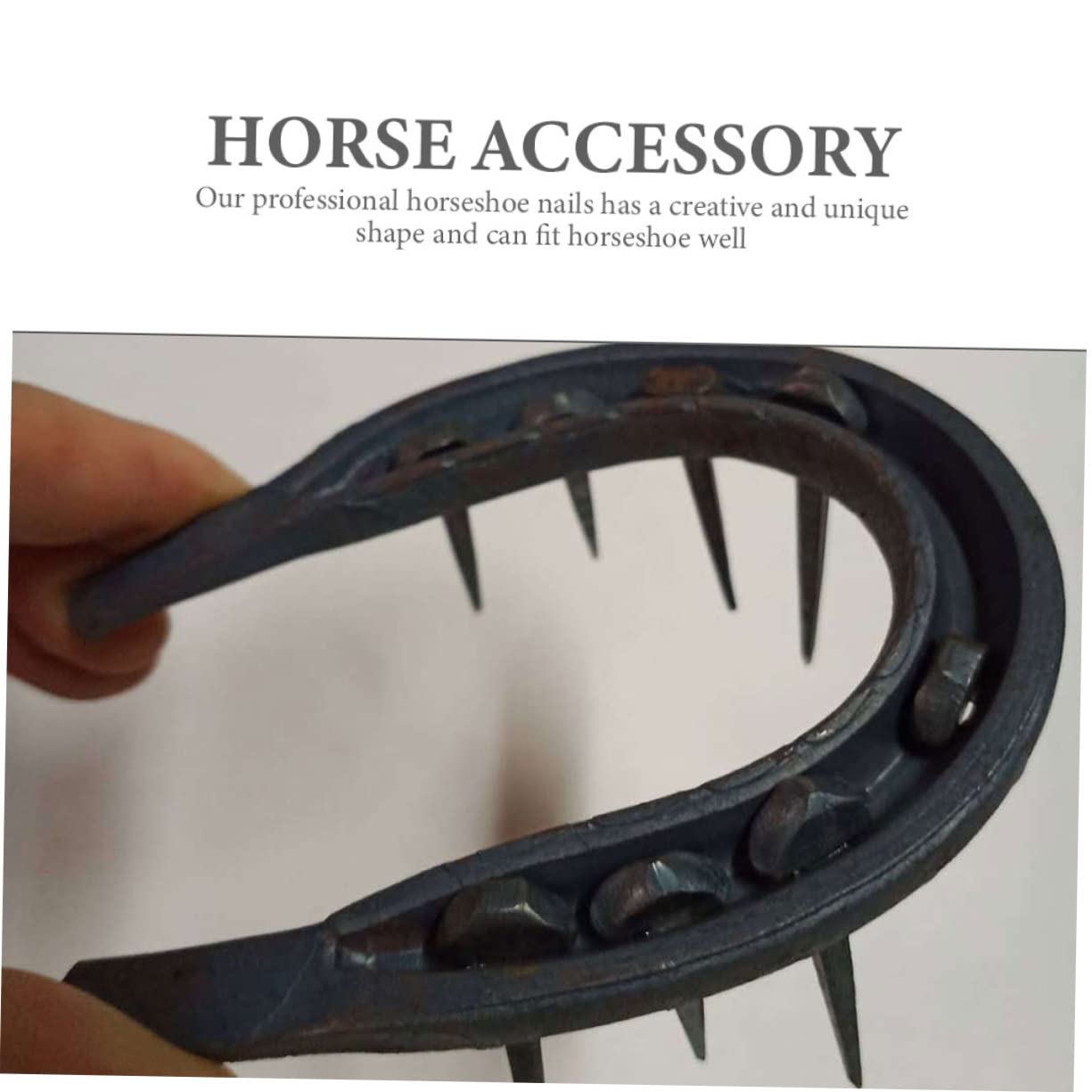 EXCLUZO 50pcs Professional Horseshoe Nails Kit - Durable Hoof Nails for Horse Training, Farrier Tools & Equestrian Sports Equipment - Perfect for Horse Shoeing, Stable Maintenance & Riding Competitions