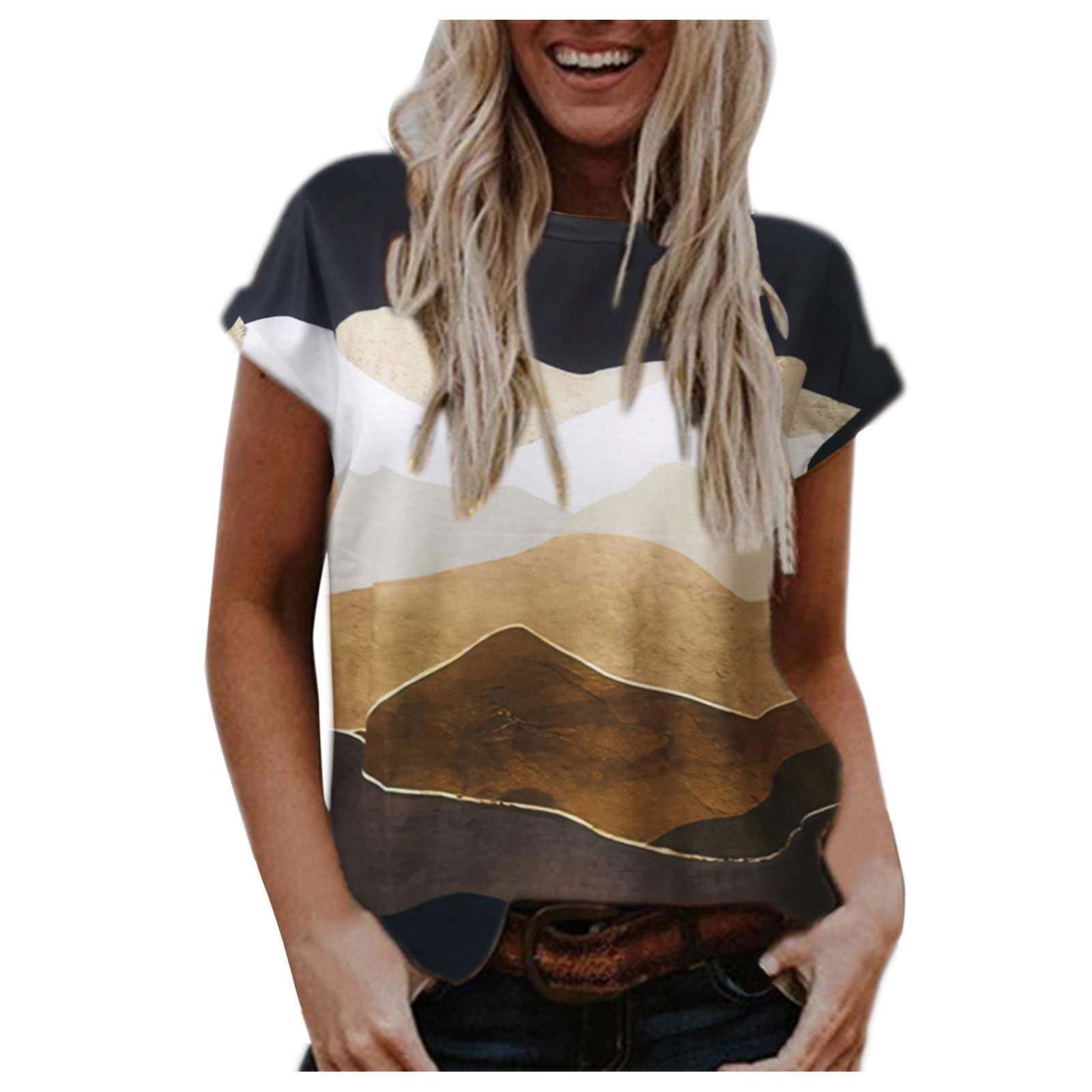 Women's Summer Casual Printed Tank Top - Short Sleeve Tunic Blouse for Everyday Wear | Perfect for Beach, Gym, and Outdoor Activities