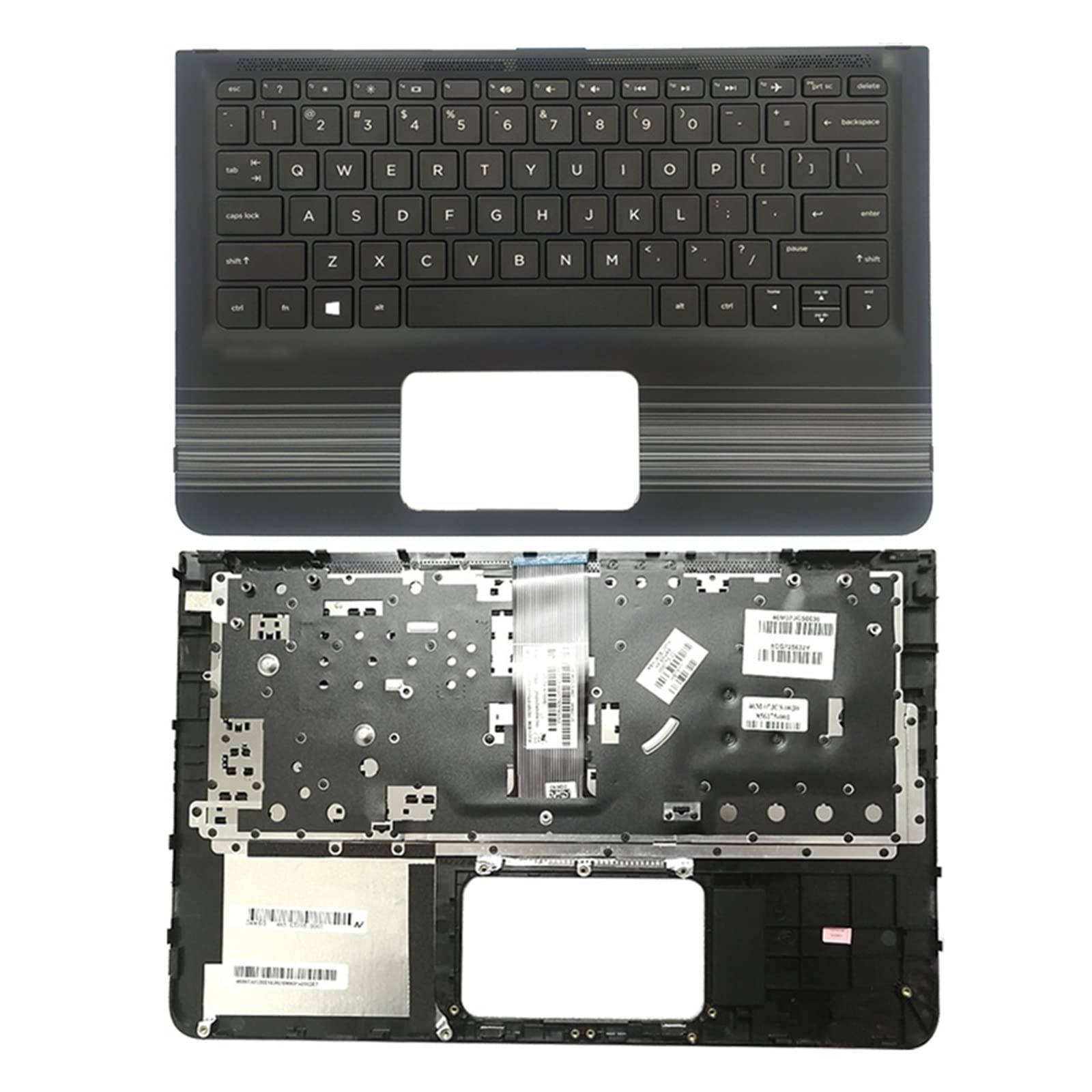 MioiaLong Compatible HP Pavilion X360 M1-U 11-U Laptop Upper Case with Keyboard, Durable Palmrest Replacement for Home, Office, and Travel Use