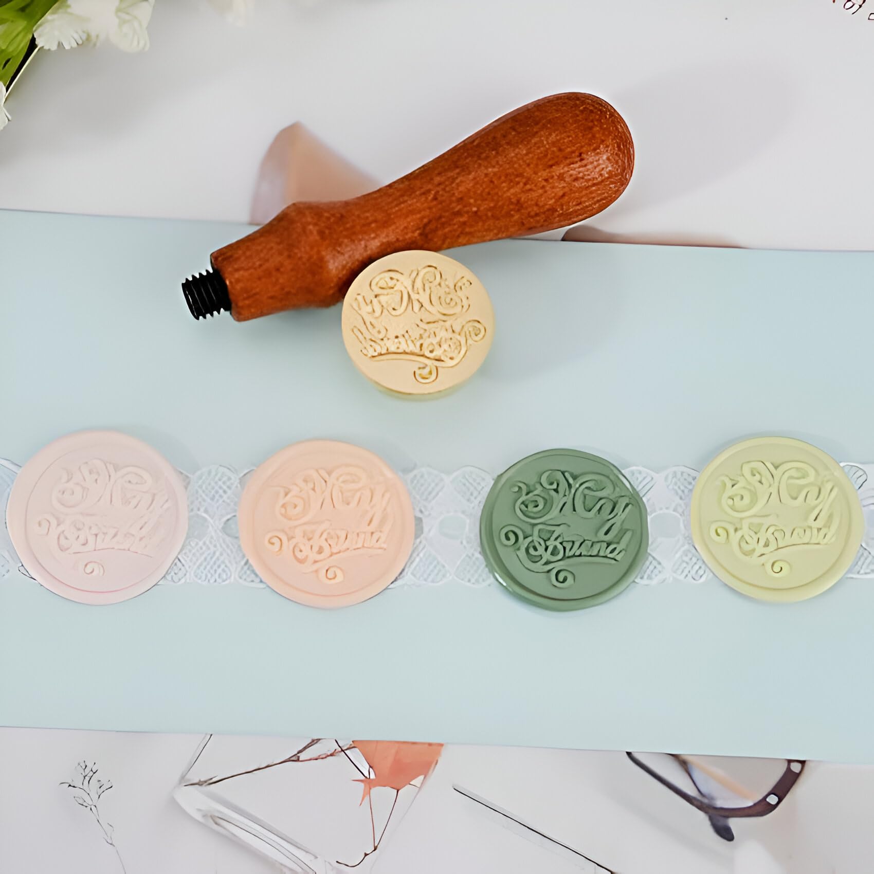 Vintage My Friend Design Wax Seal Stamp Kit - Elegant Sealing Wax Stamps for Wedding Invitations, Greeting Cards, Envelopes & Gift Wrapping - Perfect for DIY Crafts, Romantic Letters & Special Occasions