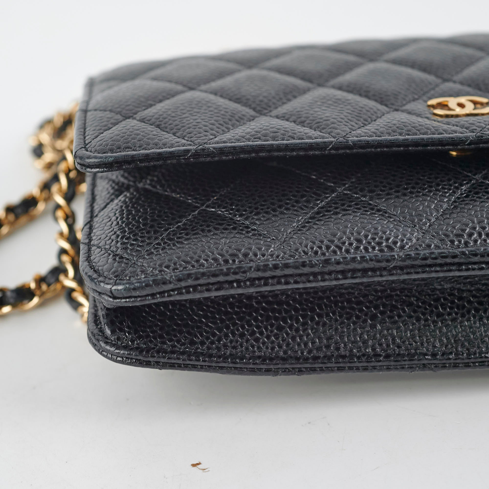 Chanel Black Caviar Leather Wallet On Chain WOC - Stylish Crossbody Bag for Women | Perfect for Evening Out, Parties & Daily Use