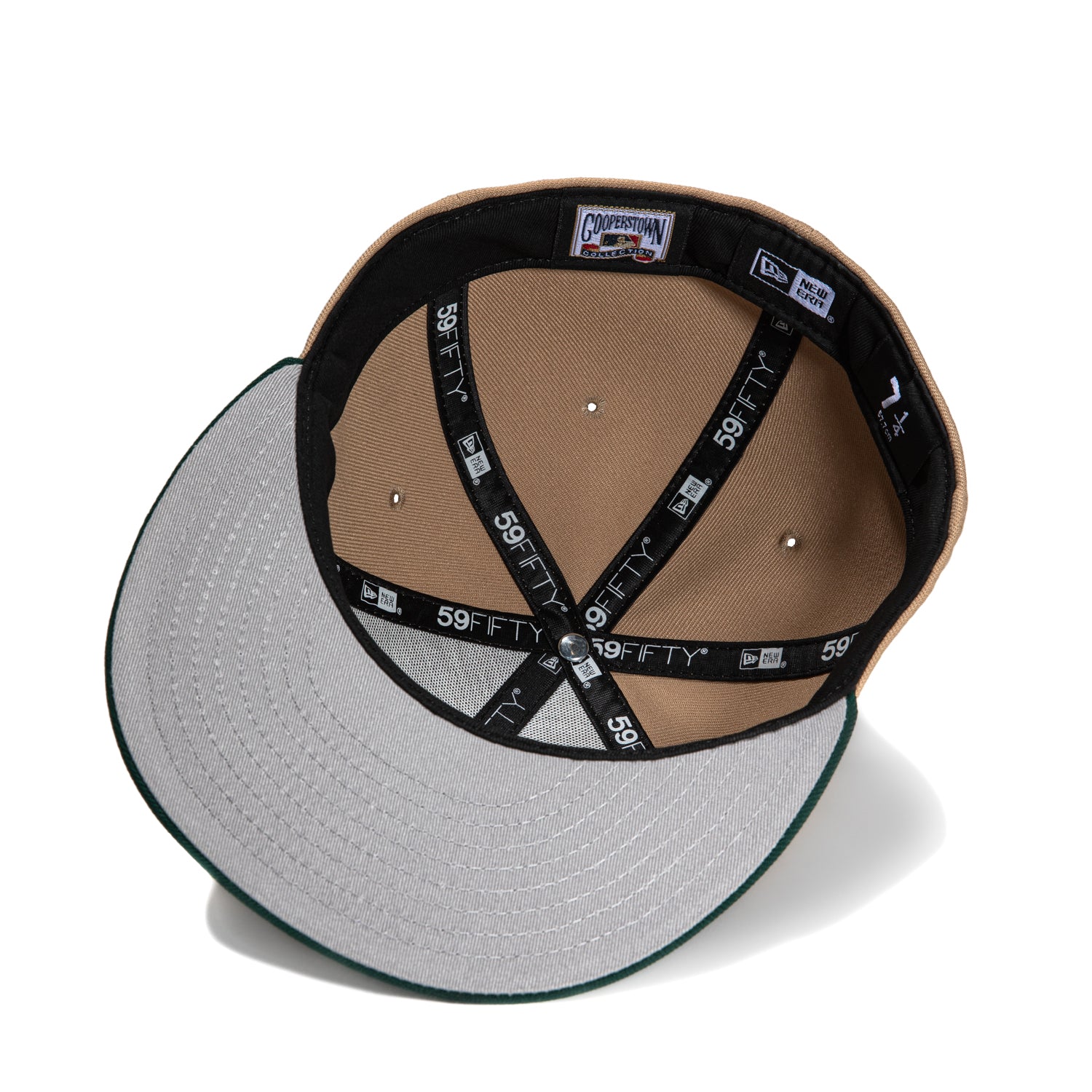 New Era 59Fifty Los Angeles Dodgers 50th Anniversary Stadium Patch Hat - Khaki & Green | MLB Baseball Cap for Men & Women | Game Day, Streetwear & Fan Collection