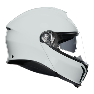 AGV Tourmodular Solid Stelvio White Motorcycle Helmet - DOT & ECE Certified Full Face Helmet for Men & Women - Lightweight & Comfortable for Touring, Commuting & Adventure Riding