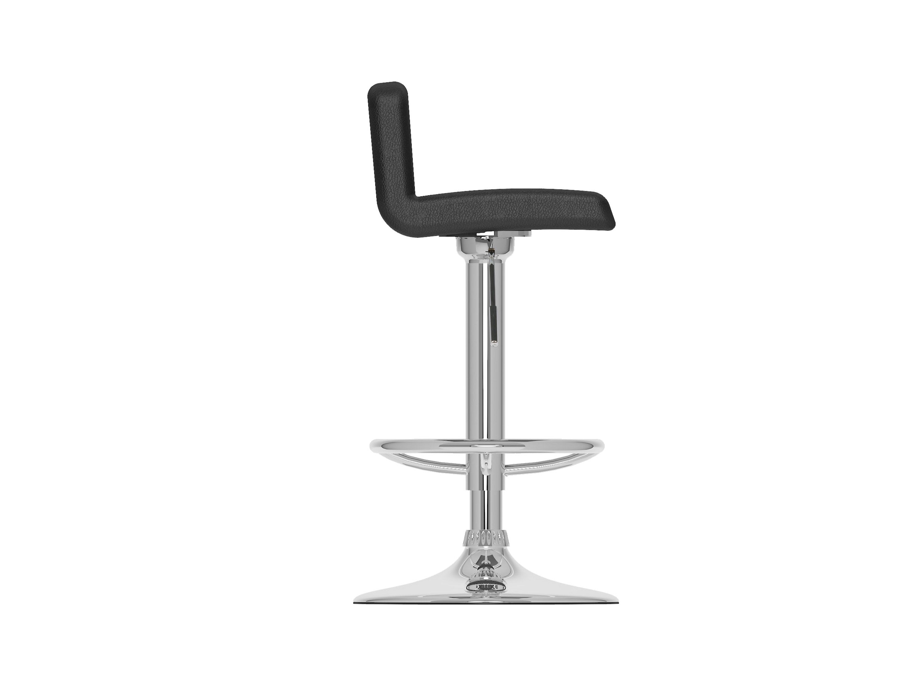 Modern Black Low Back Bar Stools Set of 2 - Counter Height Swivel Stools with Padded Seat for Kitchen Island, Breakfast Bar & Home Decor