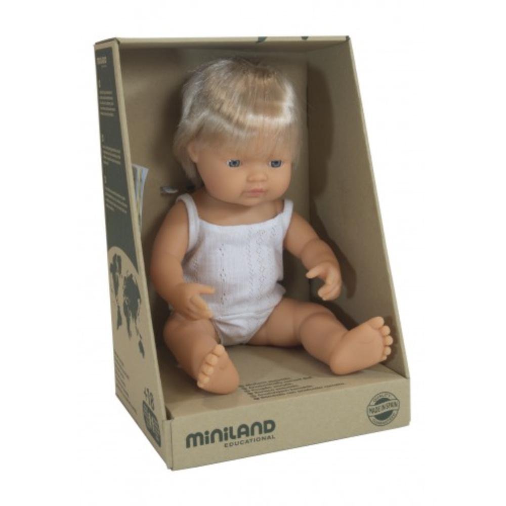 Miniland Anatomically Correct Caucasian Boy Doll - Educational Toy for Kids, Realistic Anatomy Learning Tool - Perfect for Preschool, Homeschool & Child Development Activities