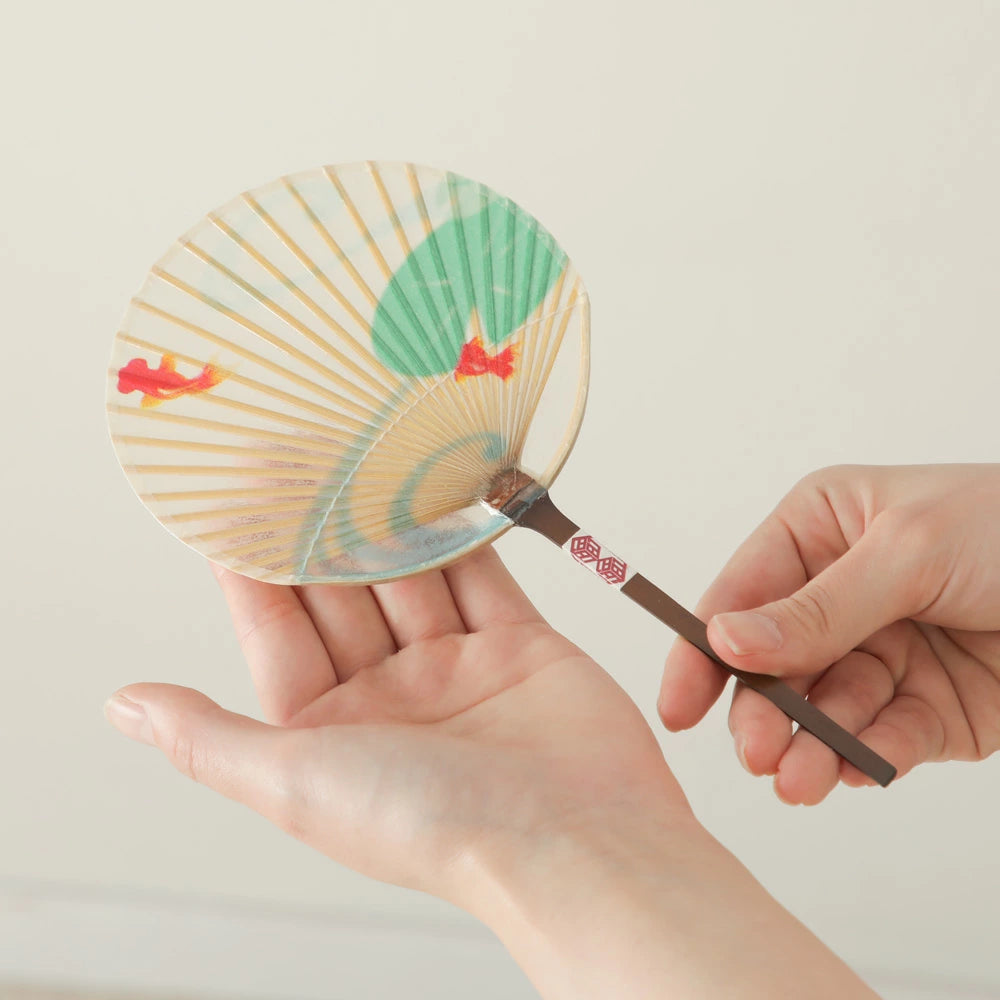 Japanese Rabbit Mizu Uchiwa - Traditional Handheld Water Fan for Cooling - Perfect for Summer, Outdoor Events & Japanese Culture Enthusiasts