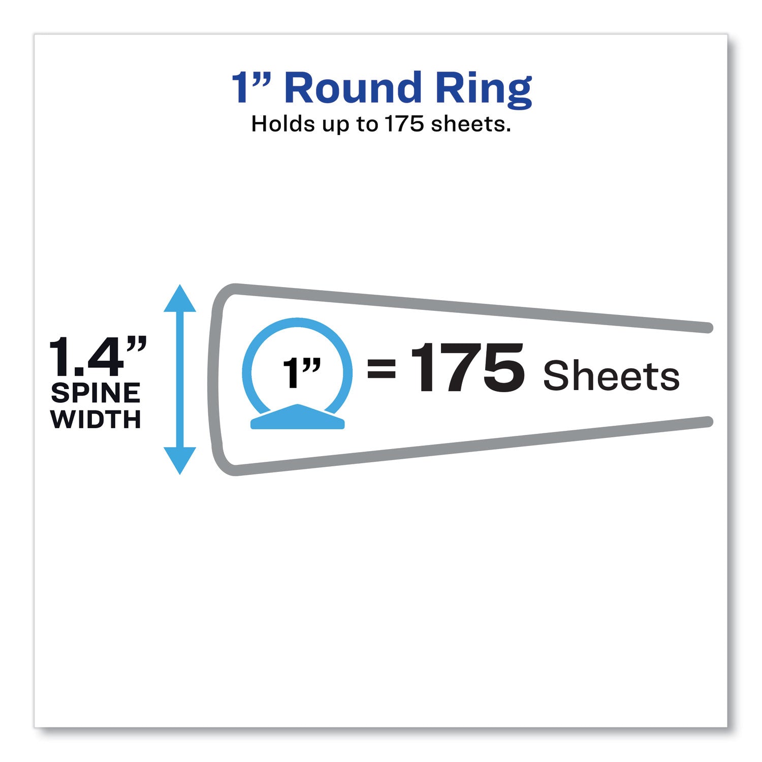 Avery® Flexi View 3-Ring Binder with Round Rings - 1 Inch Capacity, 8.5 x 11 Inches, Green - Perfect for School, Office & Document Organization