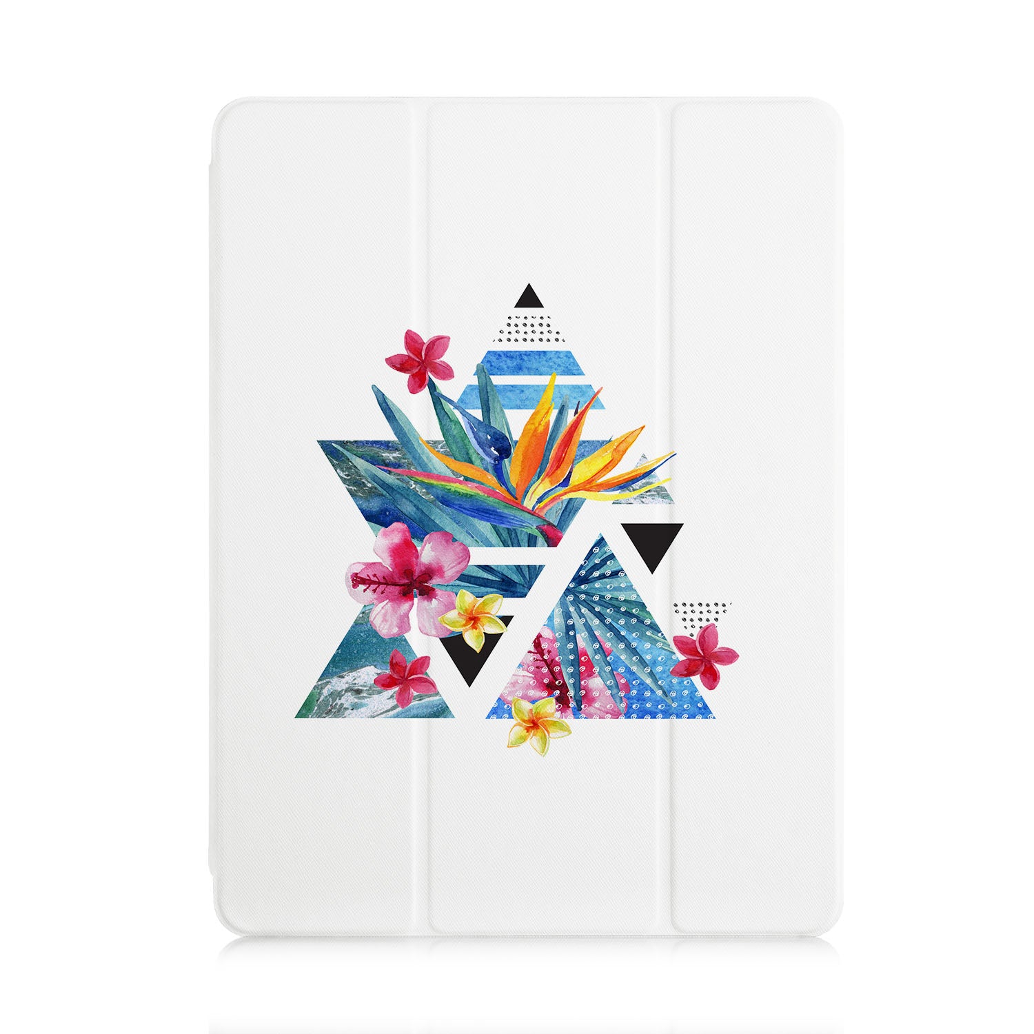 Premium Marble Flower iPad Trifold Case - Slim Protective Cover for iPad Air/Pro with Auto Sleep/Wake | Perfect for Work, Travel & Home Use
