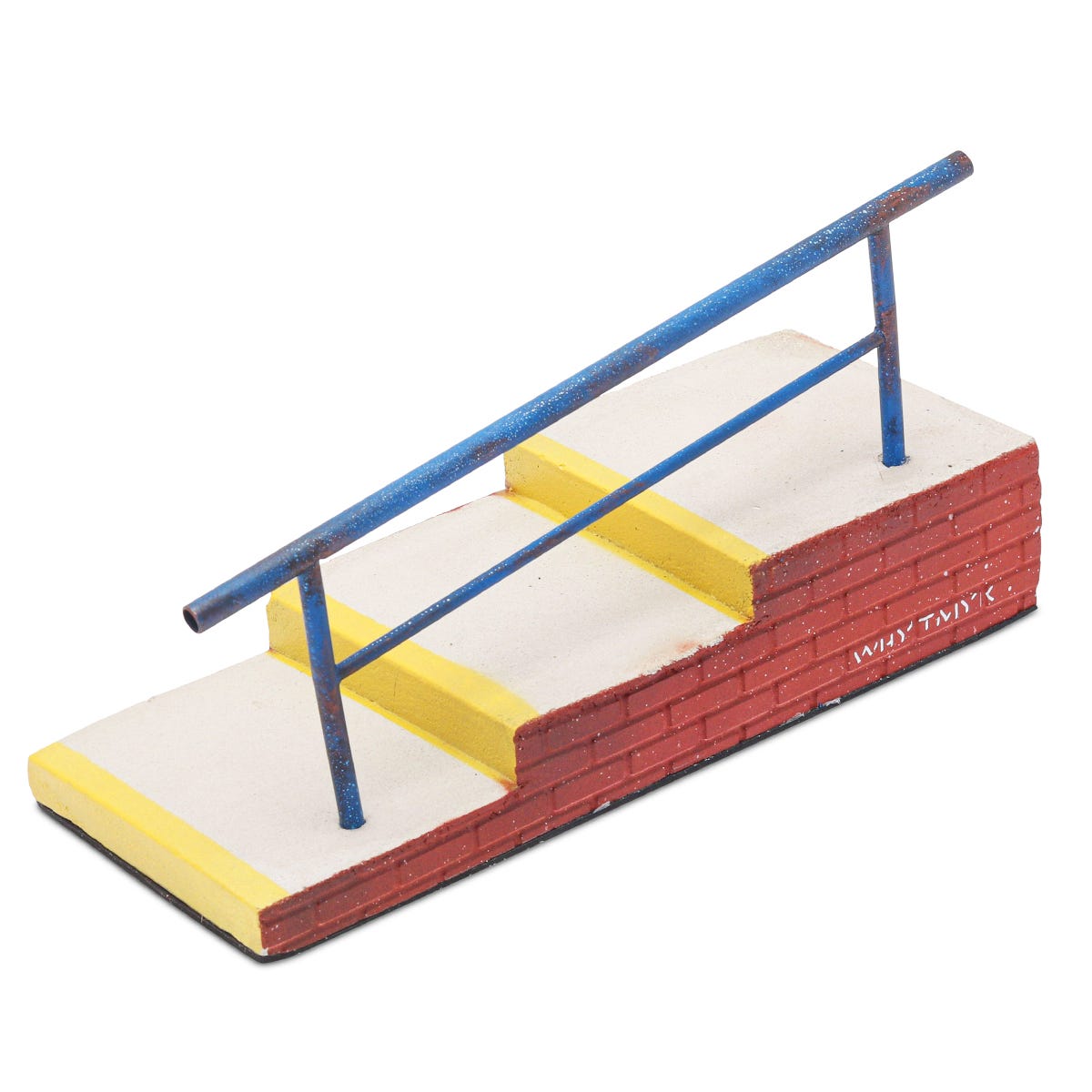 WhytMyk Concrete Fingerboard Ramp Stairset with Handrail - Professional Skateboard Training Tool for Kids & Adults - Perfect for Indoor Skate Practice & Fingerboard Tricks