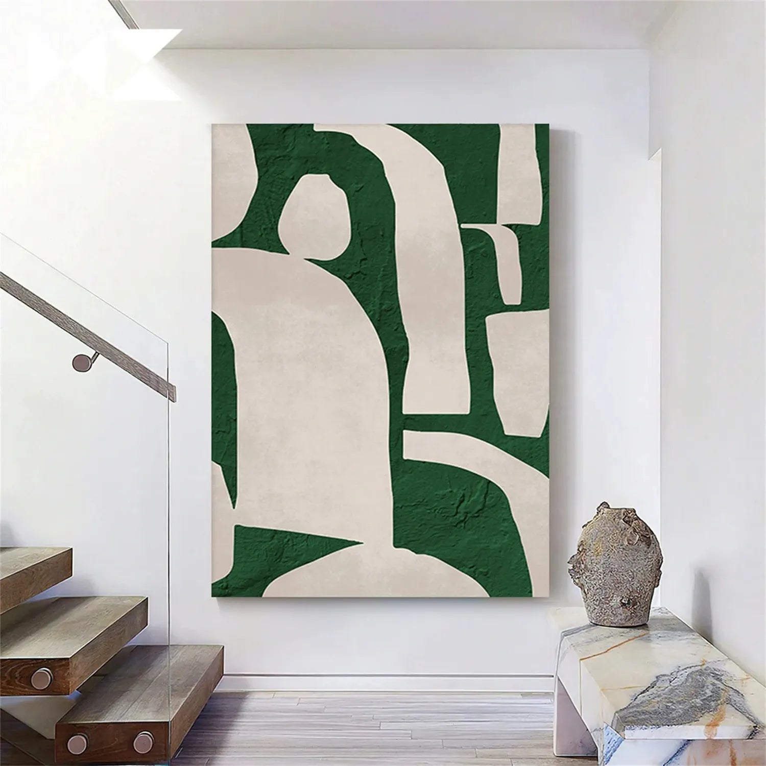 Abstract Painting #AB 192 - Modern Wall Art for Living Room, Bedroom & Office Decor - Handmade Canvas Artwork for Home & Office Interior Design