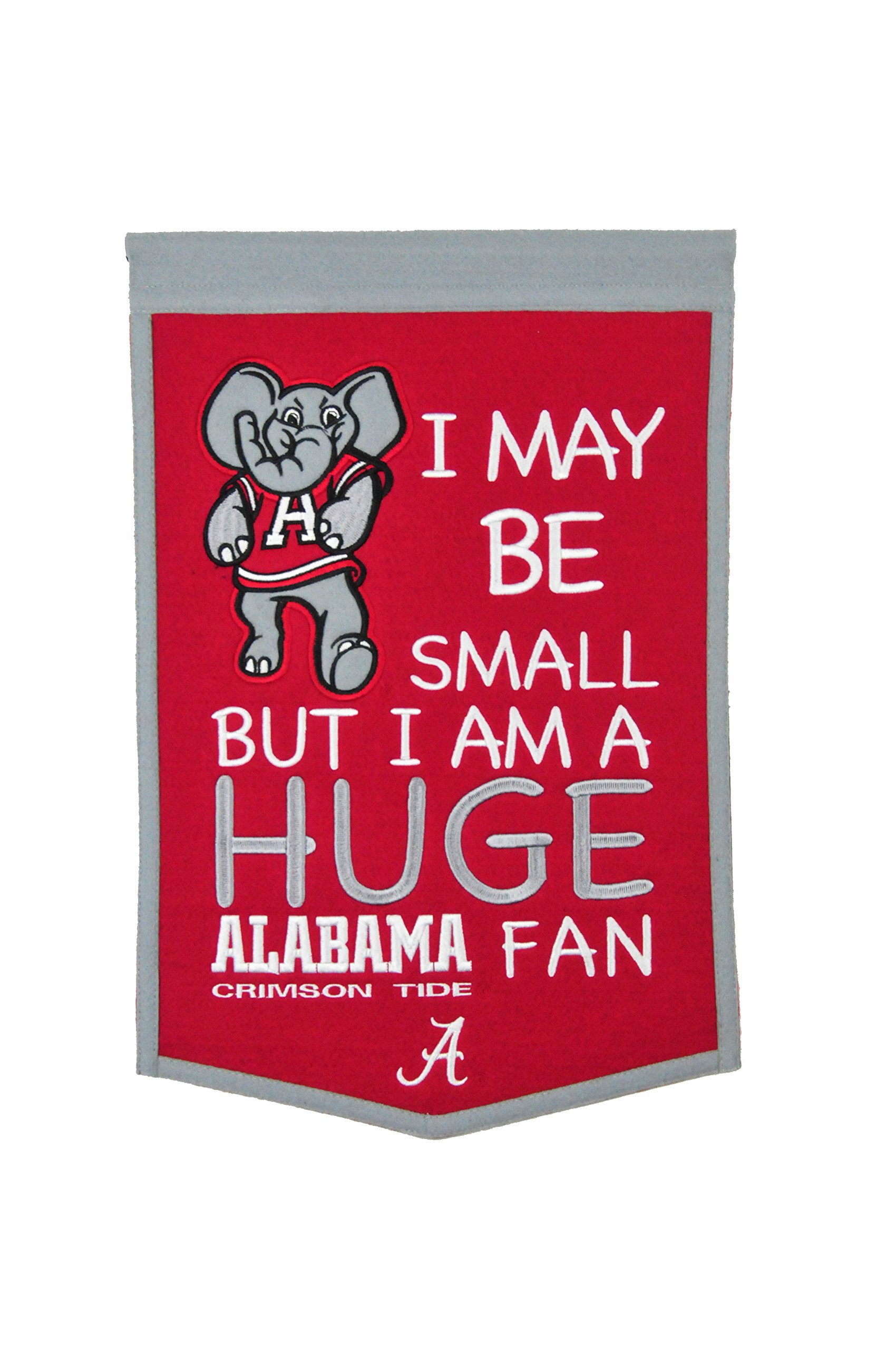 NCAA Alabama Crimson Tide Lil Fan Banner - College Football Game Day Decor, Kids Room Wall Hanging, Team Spirit Accessories for Alabama Fans