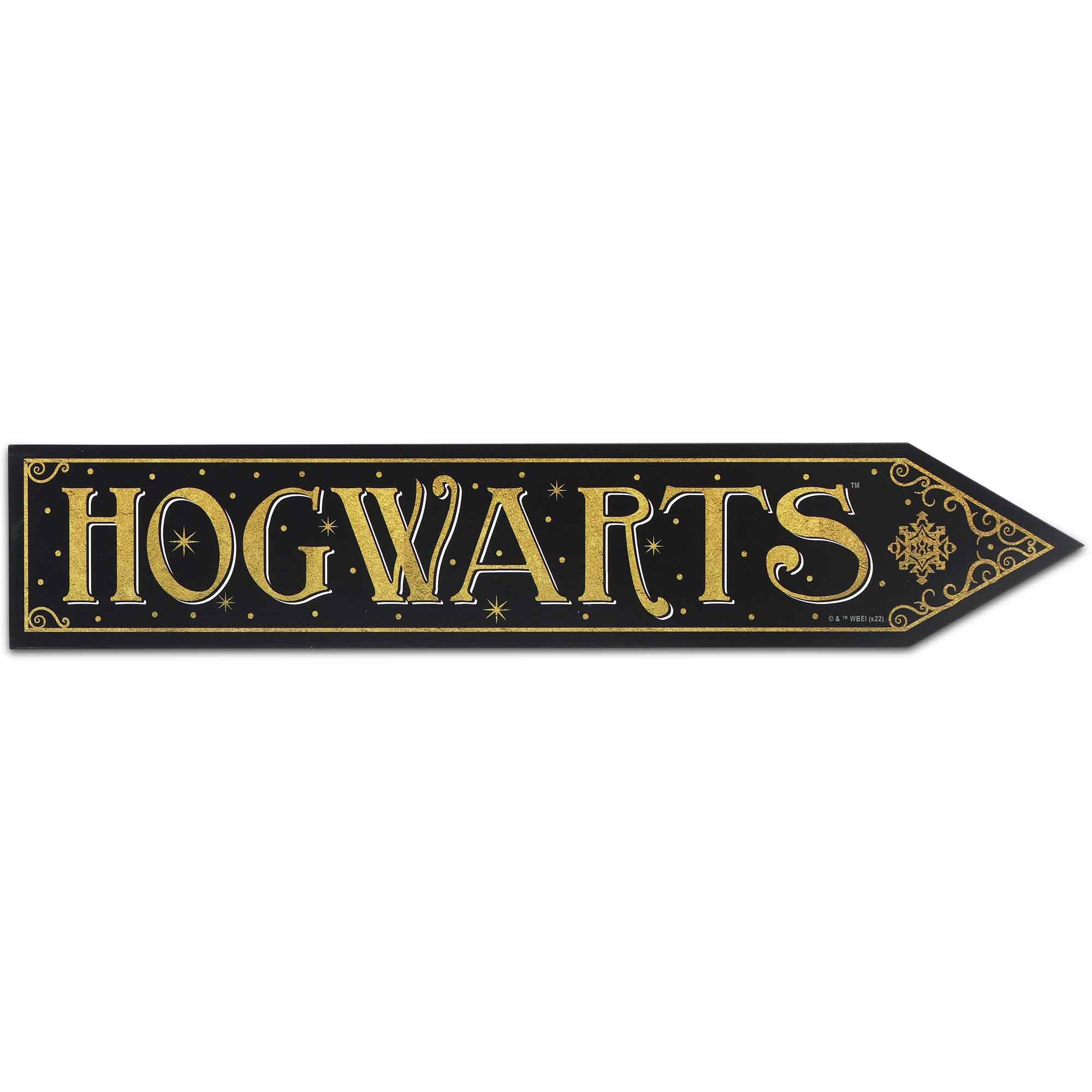 Harry Potter Hogwarts Arrow Wood Wall Decor - Handcrafted Wooden Sign for Kids' Bedroom, Playroom, Movie Room & Harry Potter Themed Party Decor