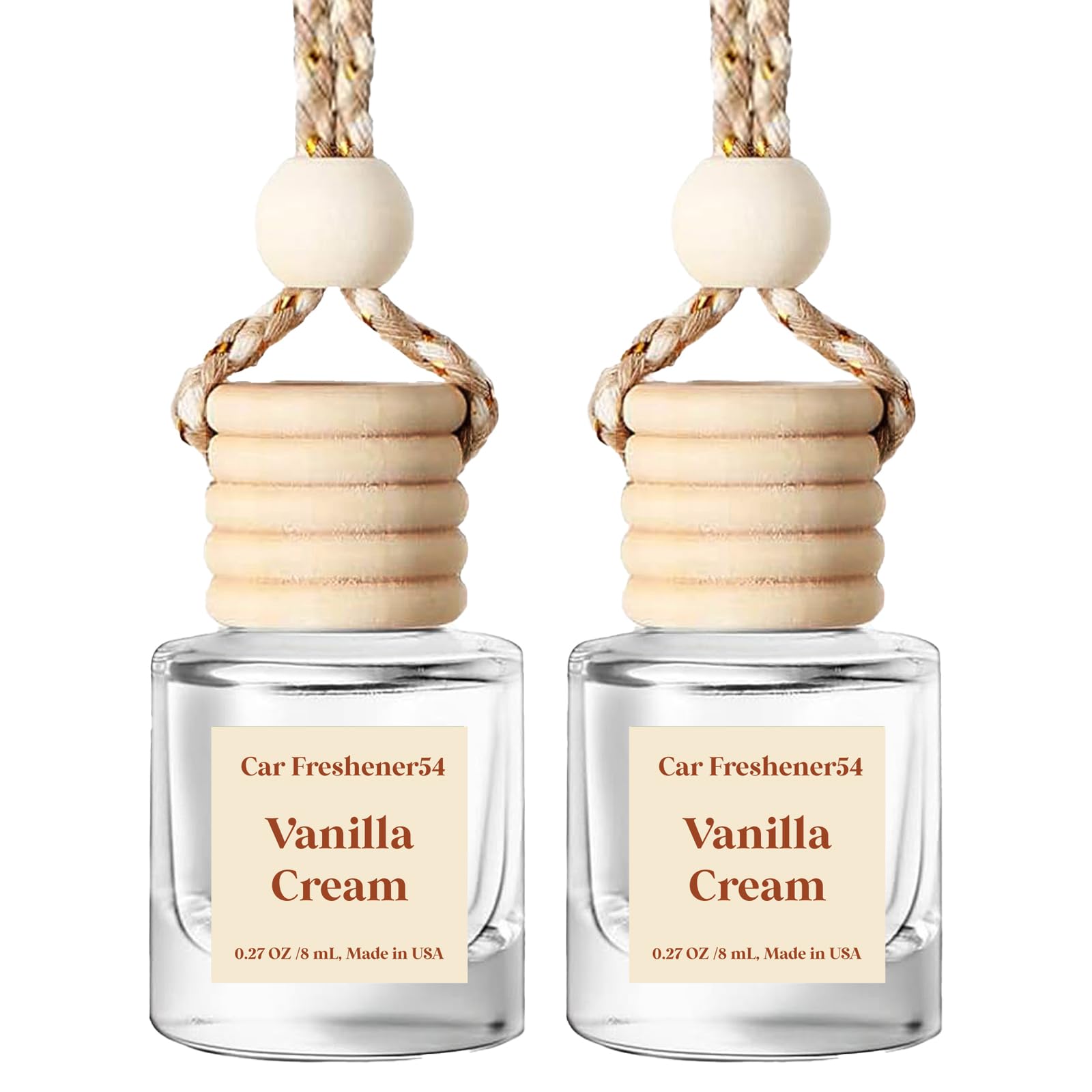 Premium Car Air Freshener Hanging - Essential Oil Diffuser for Vehicles | Long-Lasting Fragrance | Cute Car Accessories for Women | Made in USA | Perfect for Daily Commute & Road Trips