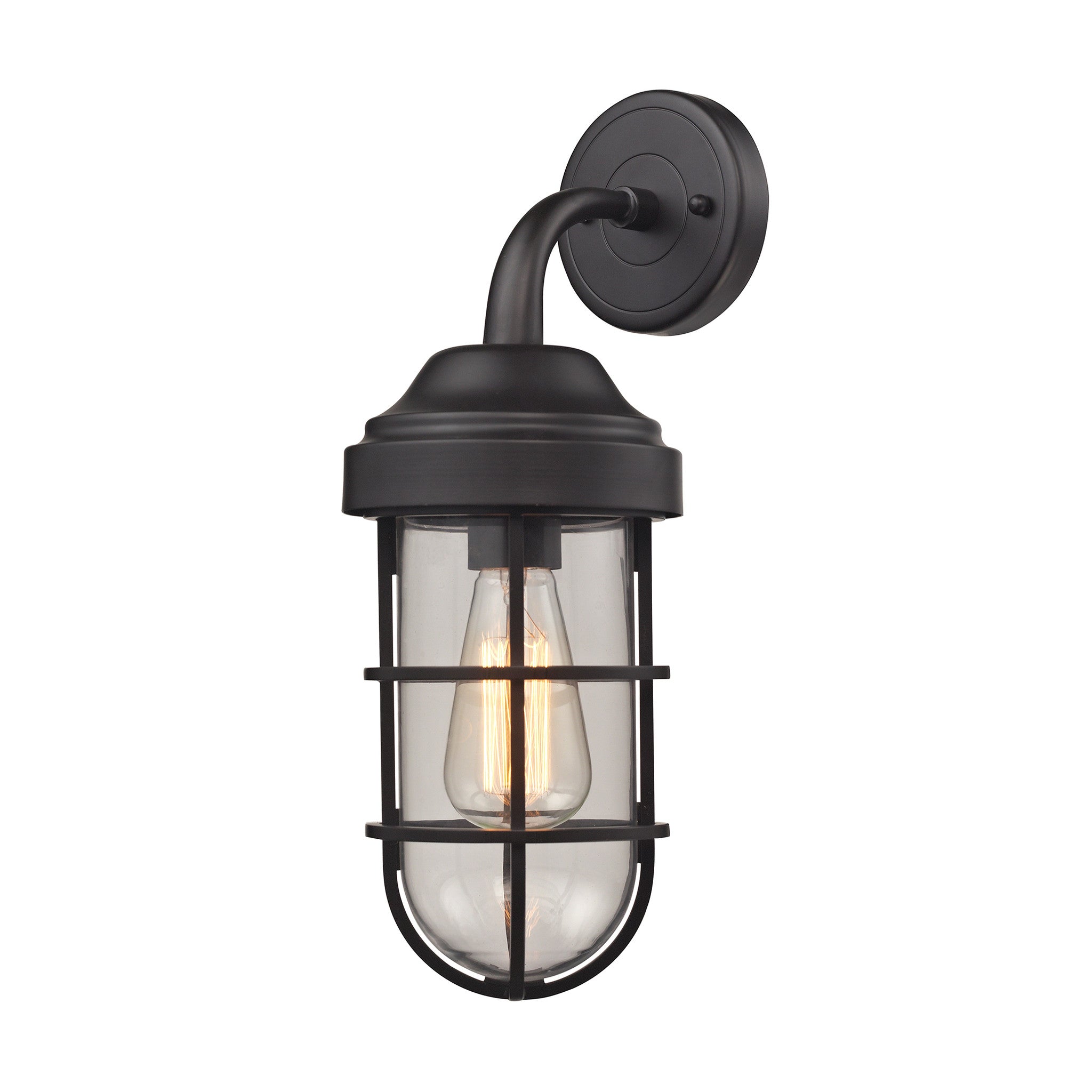 Seaport Wall Sconce - Nautical Coastal Lighting Fixture for Living Room, Bedroom & Hallway | Rustic Marine Decor Indoor Wall Light